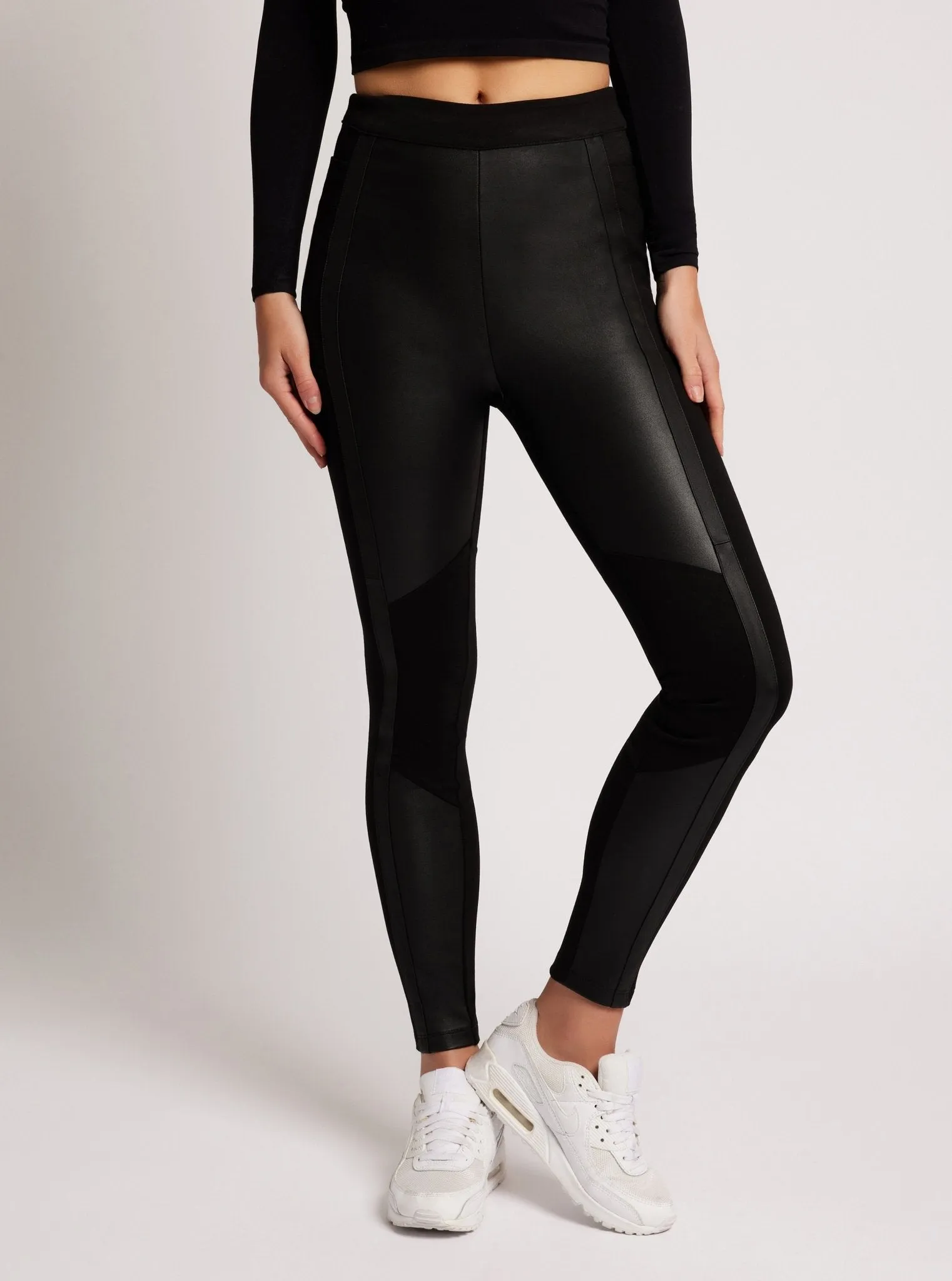 Ponte Leather Legging sold by blanc noir