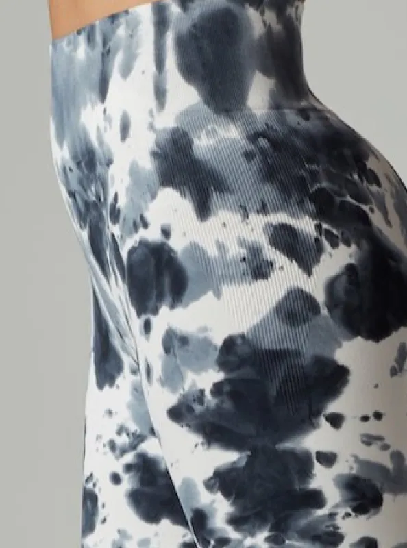 Infinity Hi Rise Workout Legging- Grey Tie Dye FINAL SALE sold by blanc noir