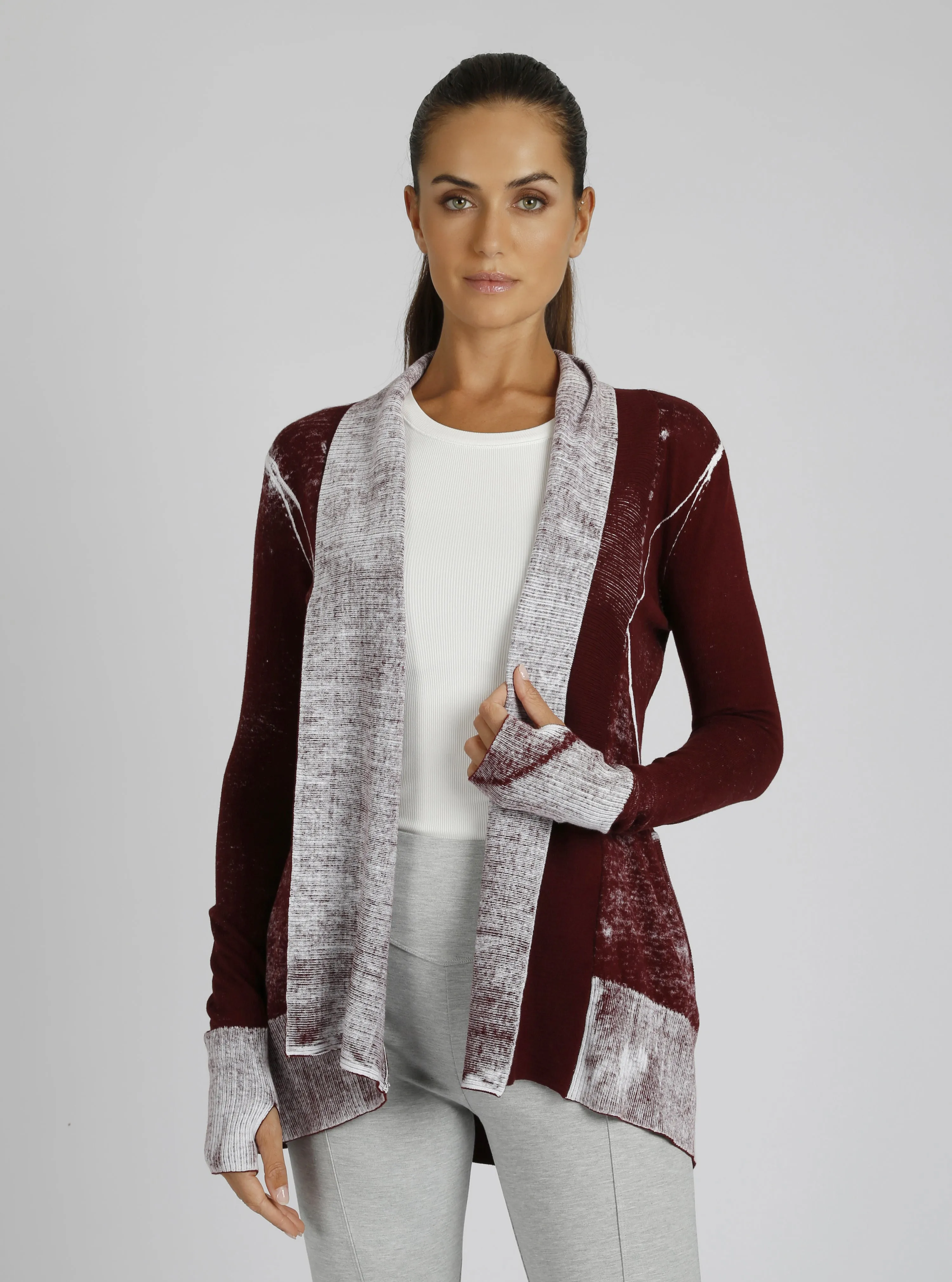 Huntress Drape Front Cardigan sold by blanc noir product image thumbnail 5
