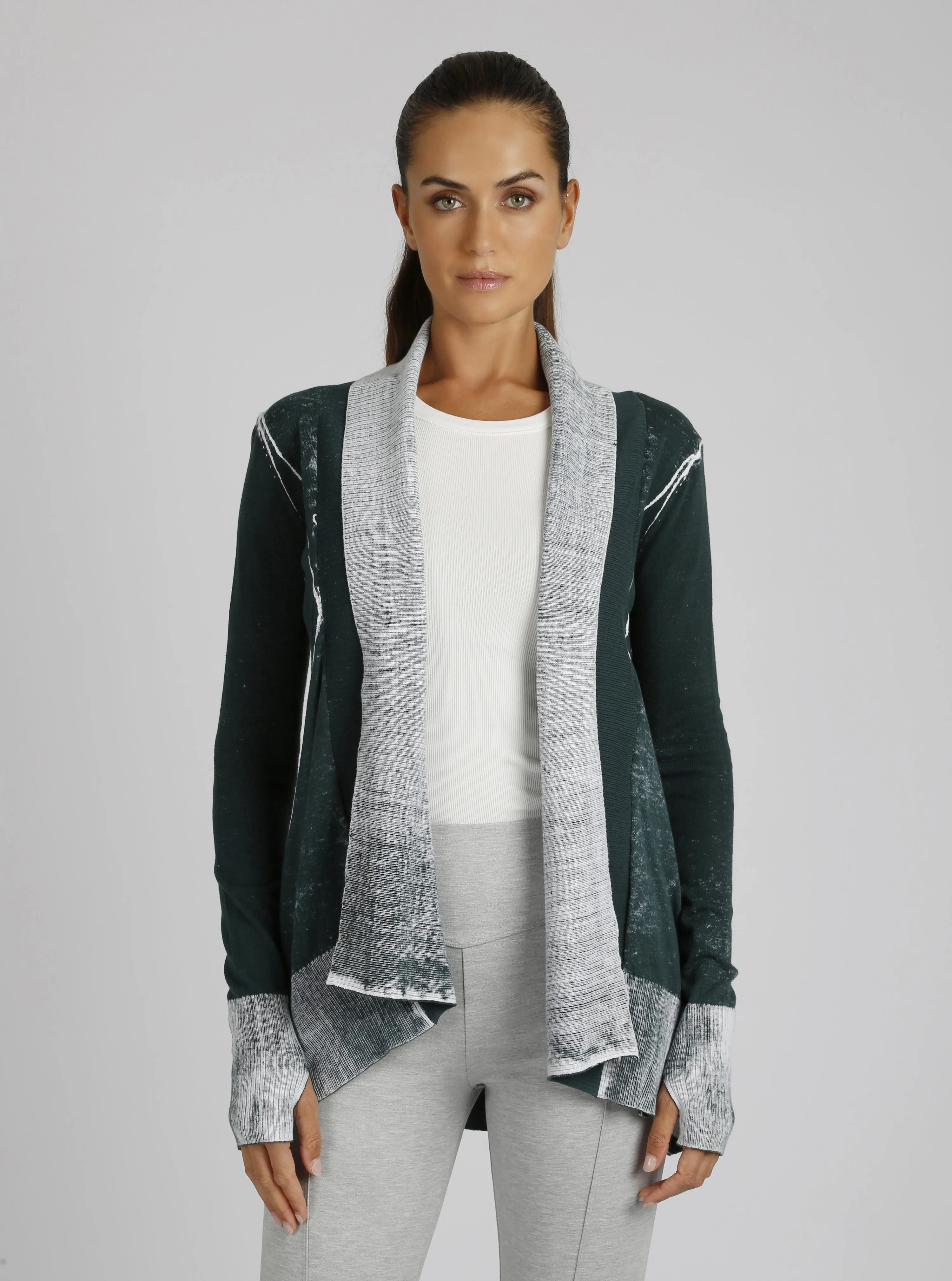Huntress Drape Front Cardigan sold by blanc noir product image thumbnail 2