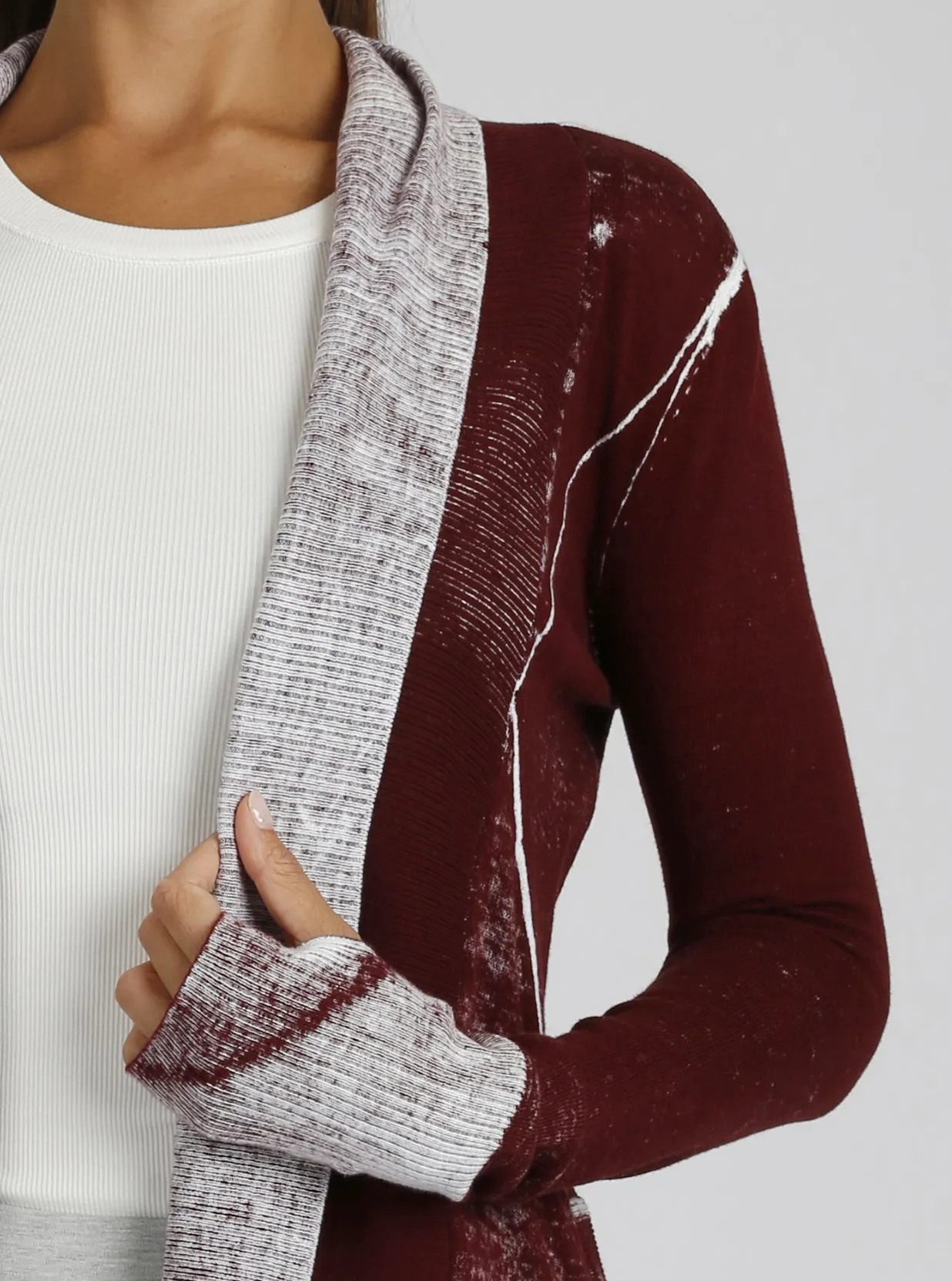 Huntress Drape Front Cardigan sold by blanc noir