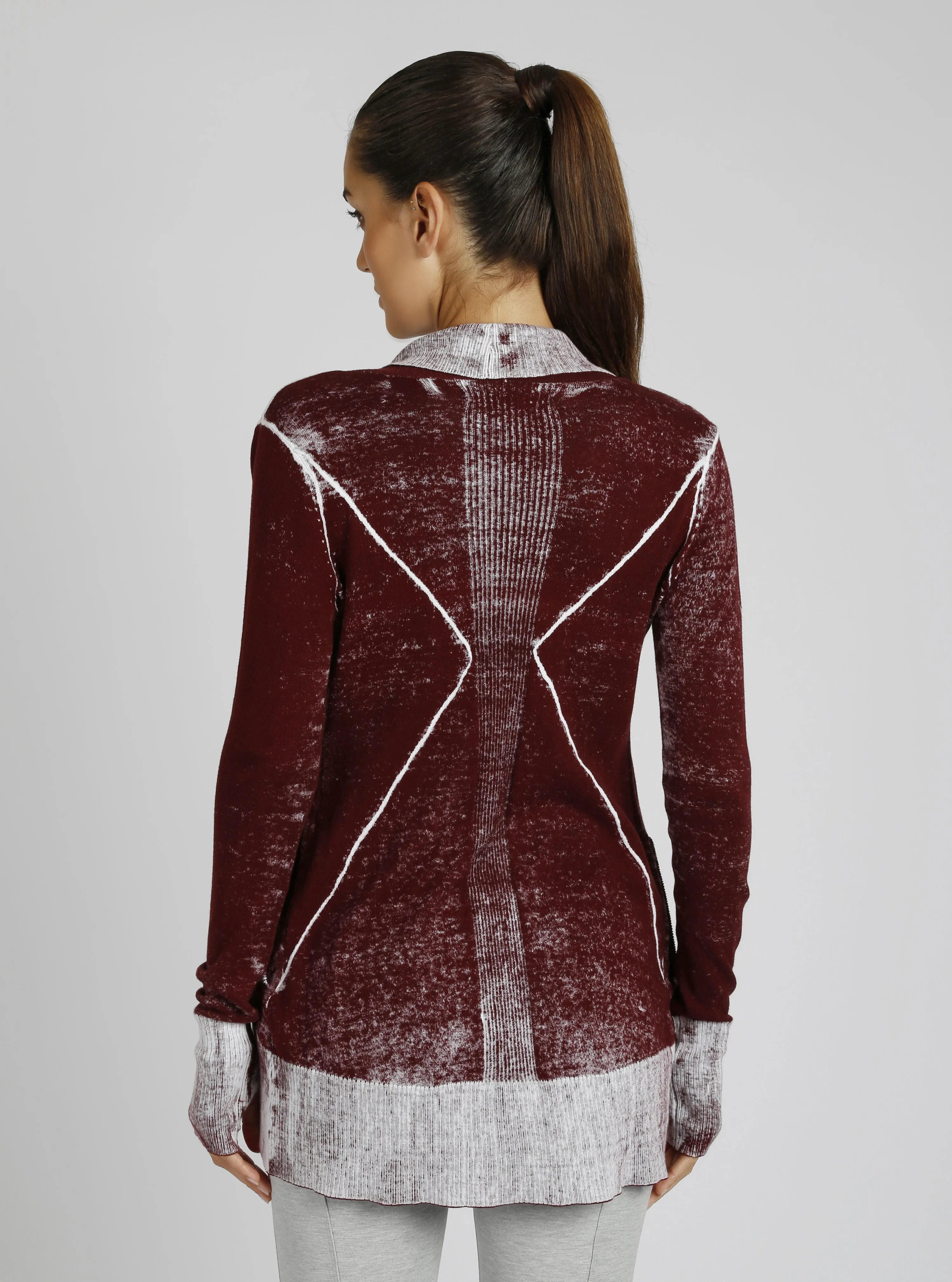 Huntress Drape Front Cardigan sold by blanc noir product image thumbnail 4