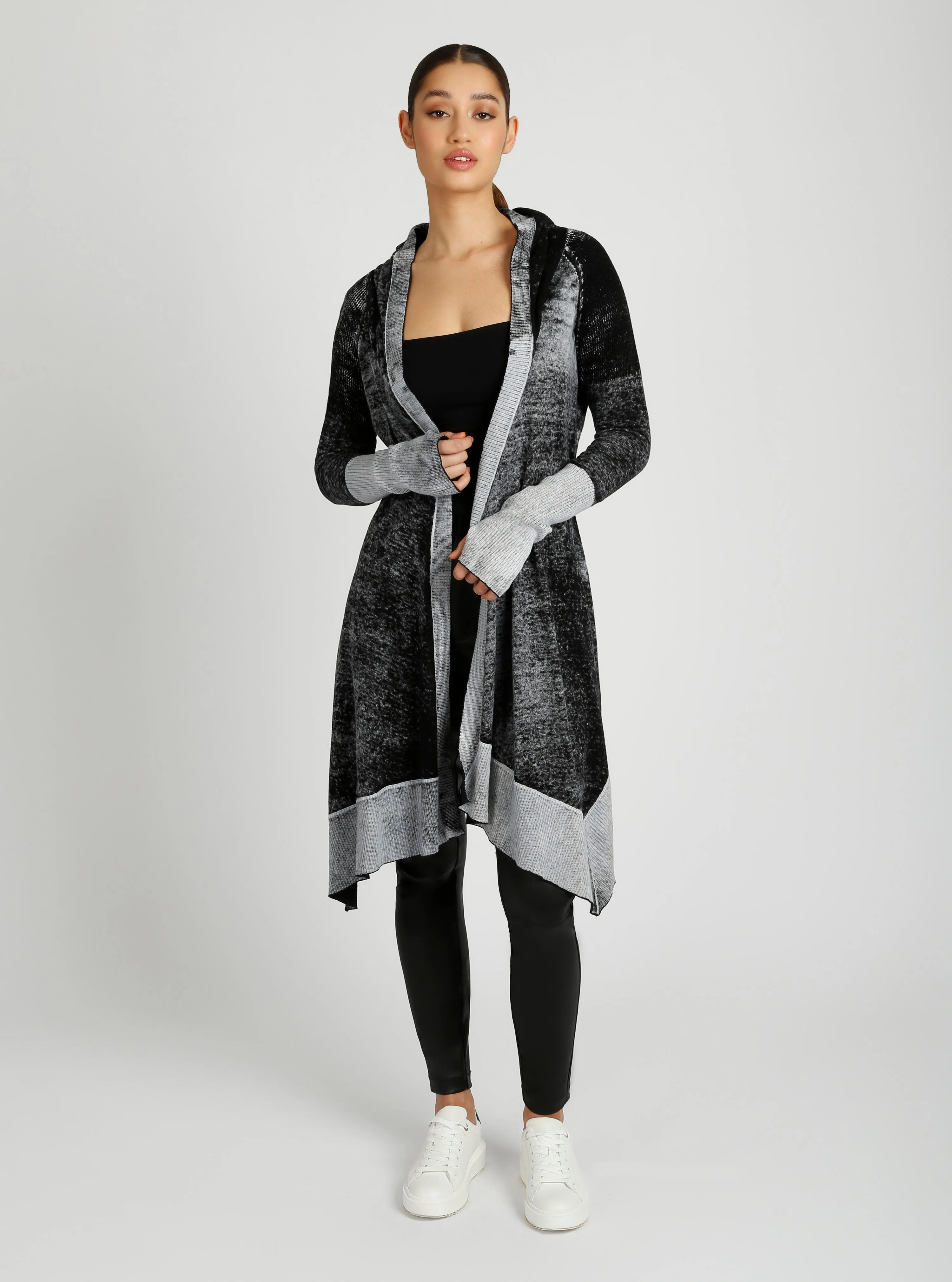 Huntress Mesh Panel Cardigan sold by blanc noir product image thumbnail 4