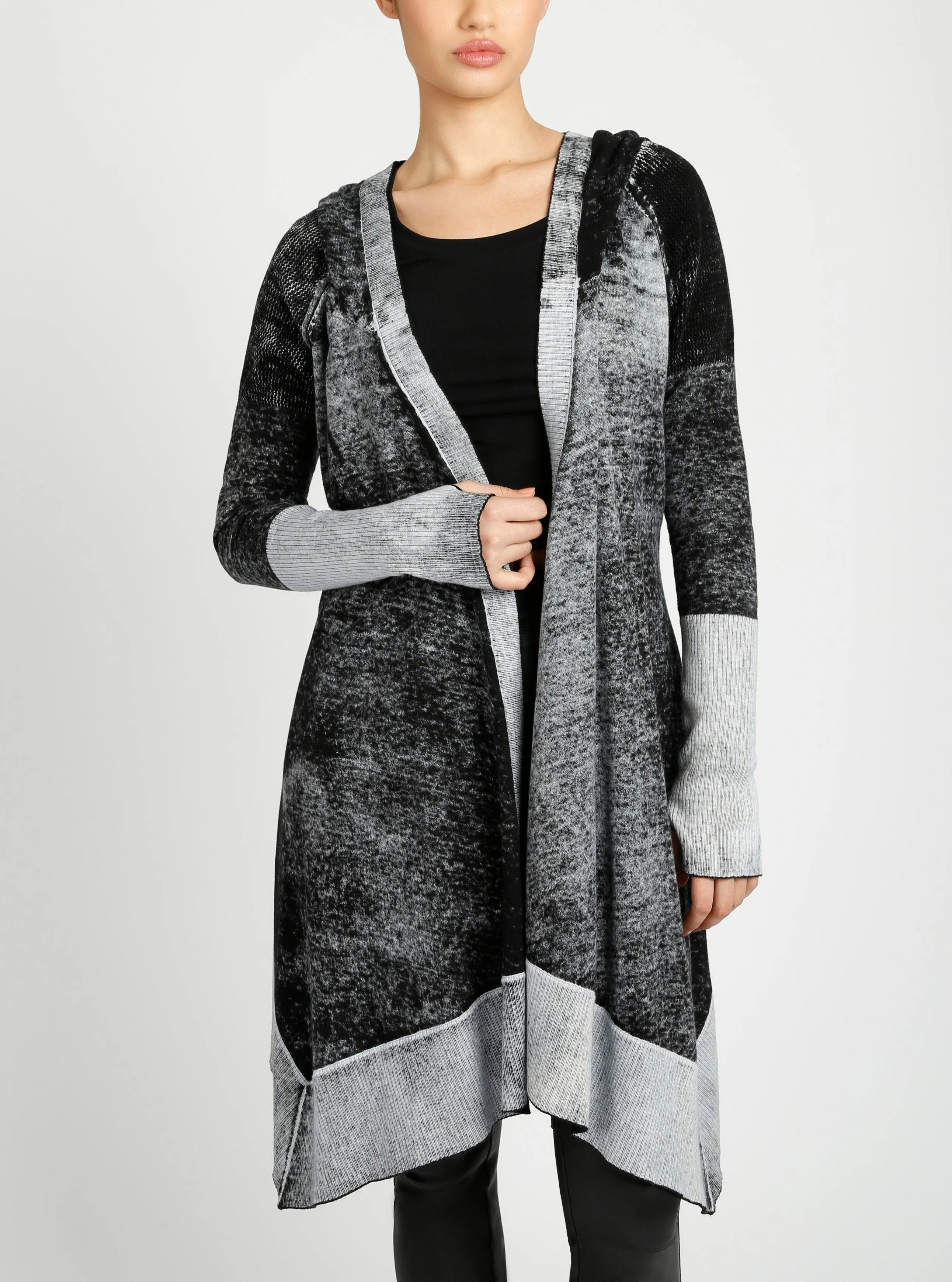 Huntress Mesh Panel Cardigan sold by blanc noir