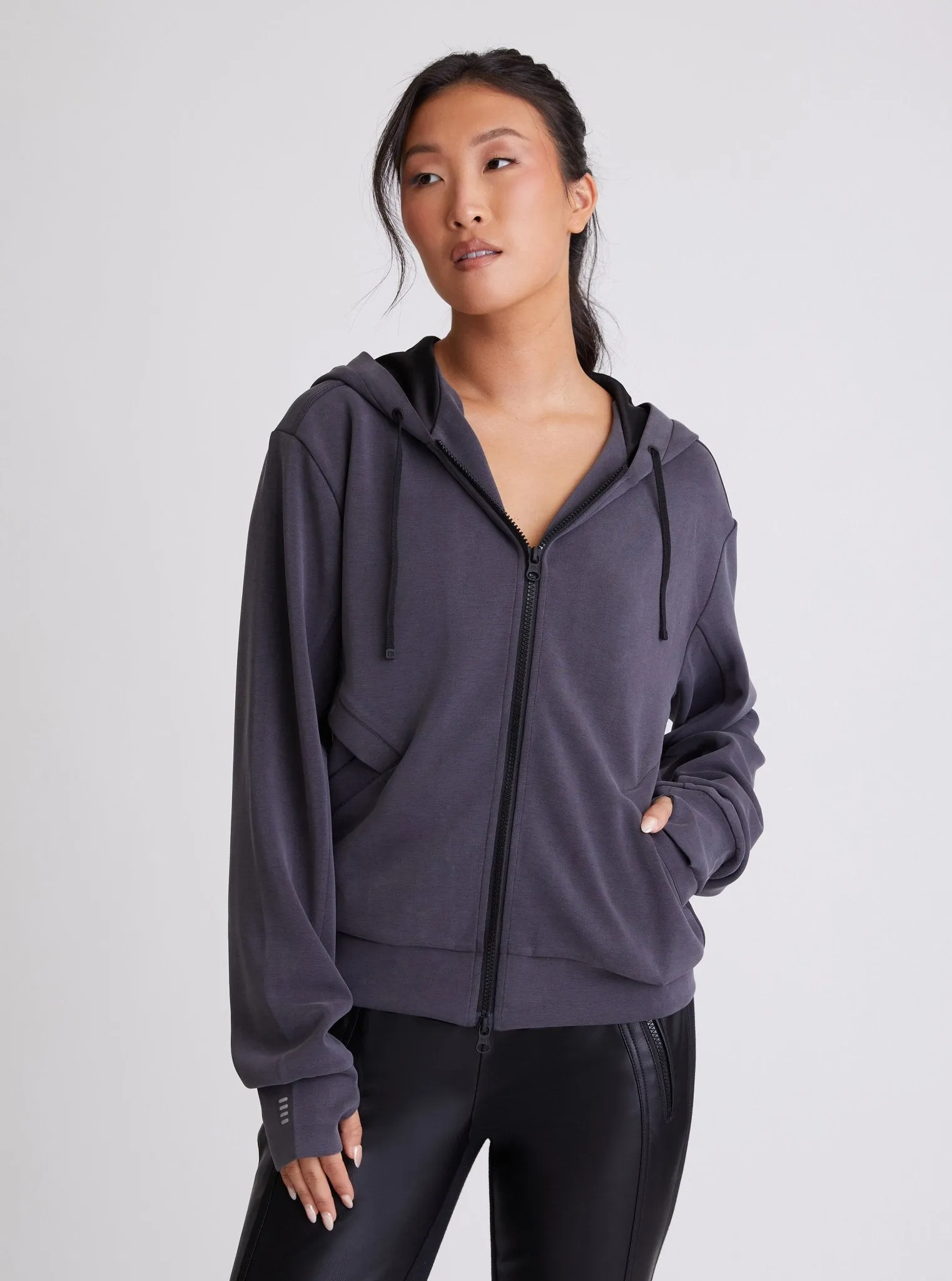 Travel Twin: Brooke Reflective Hoodie sold by blanc noir product image thumbnail 3