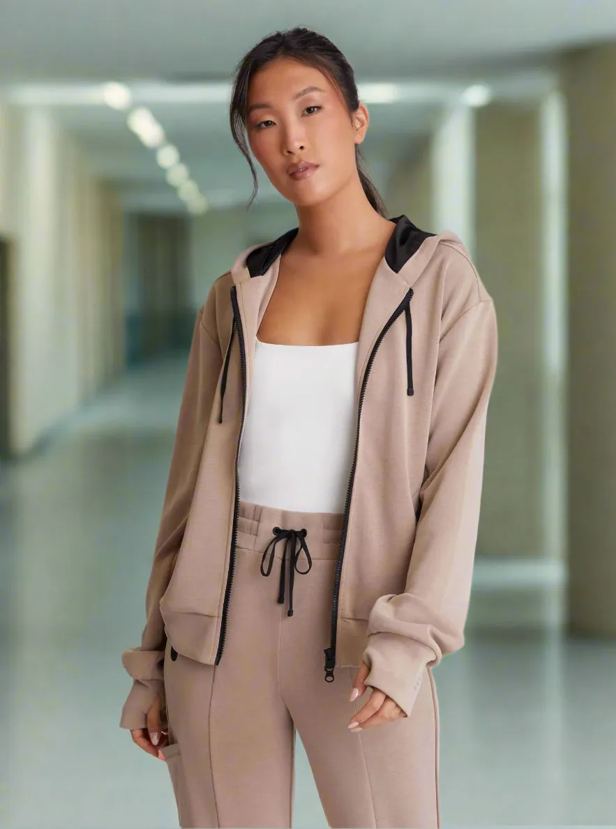 Travel Twin: Brooke Reflective Hoodie sold by blanc noir