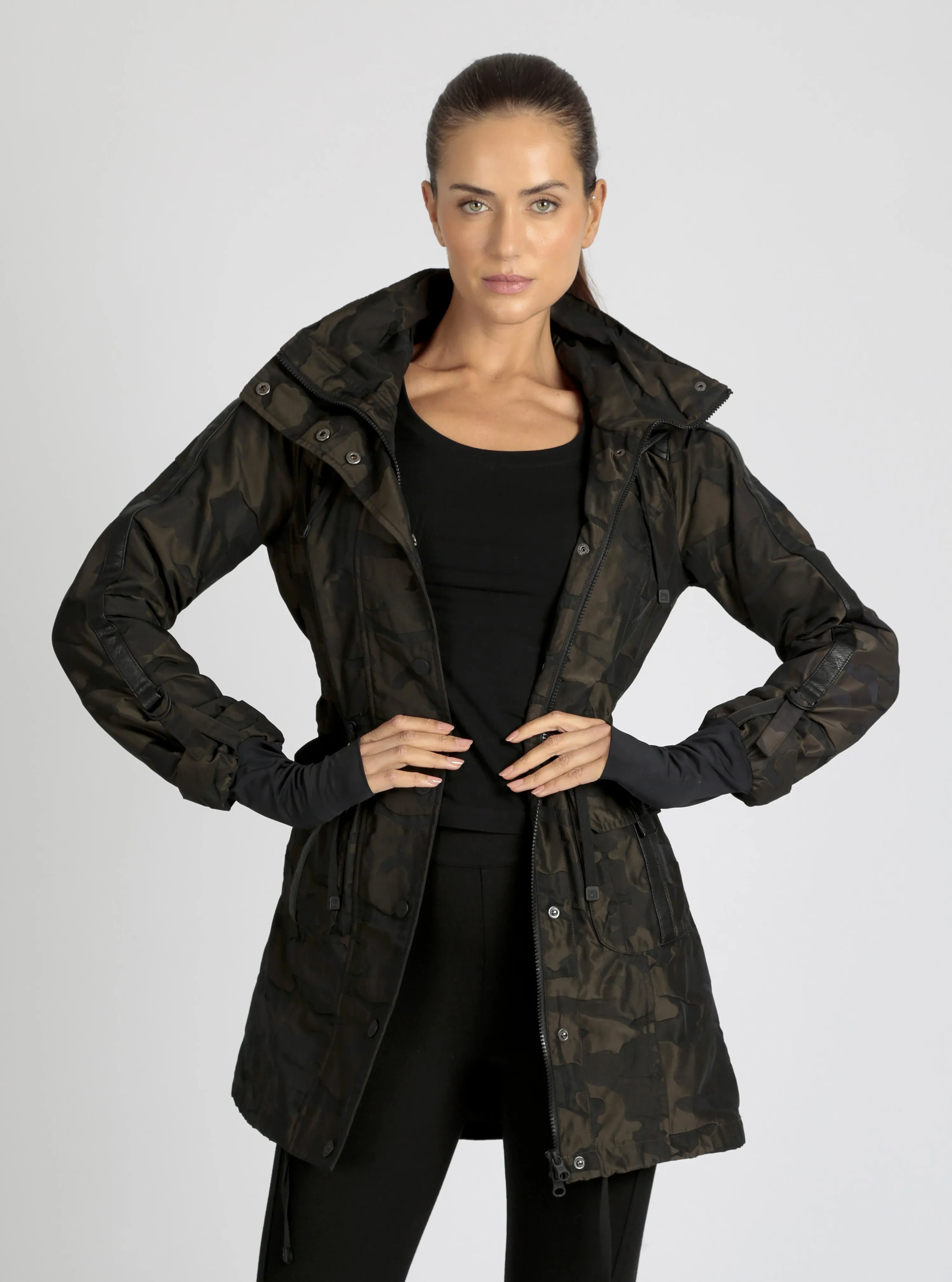 CAMO ANORAK olive camo sold by blanc noir product image thumbnail 2