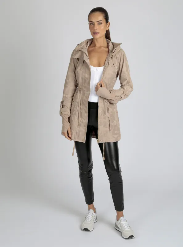 Camo Anorak- Warm  Taupe sold by blanc noir