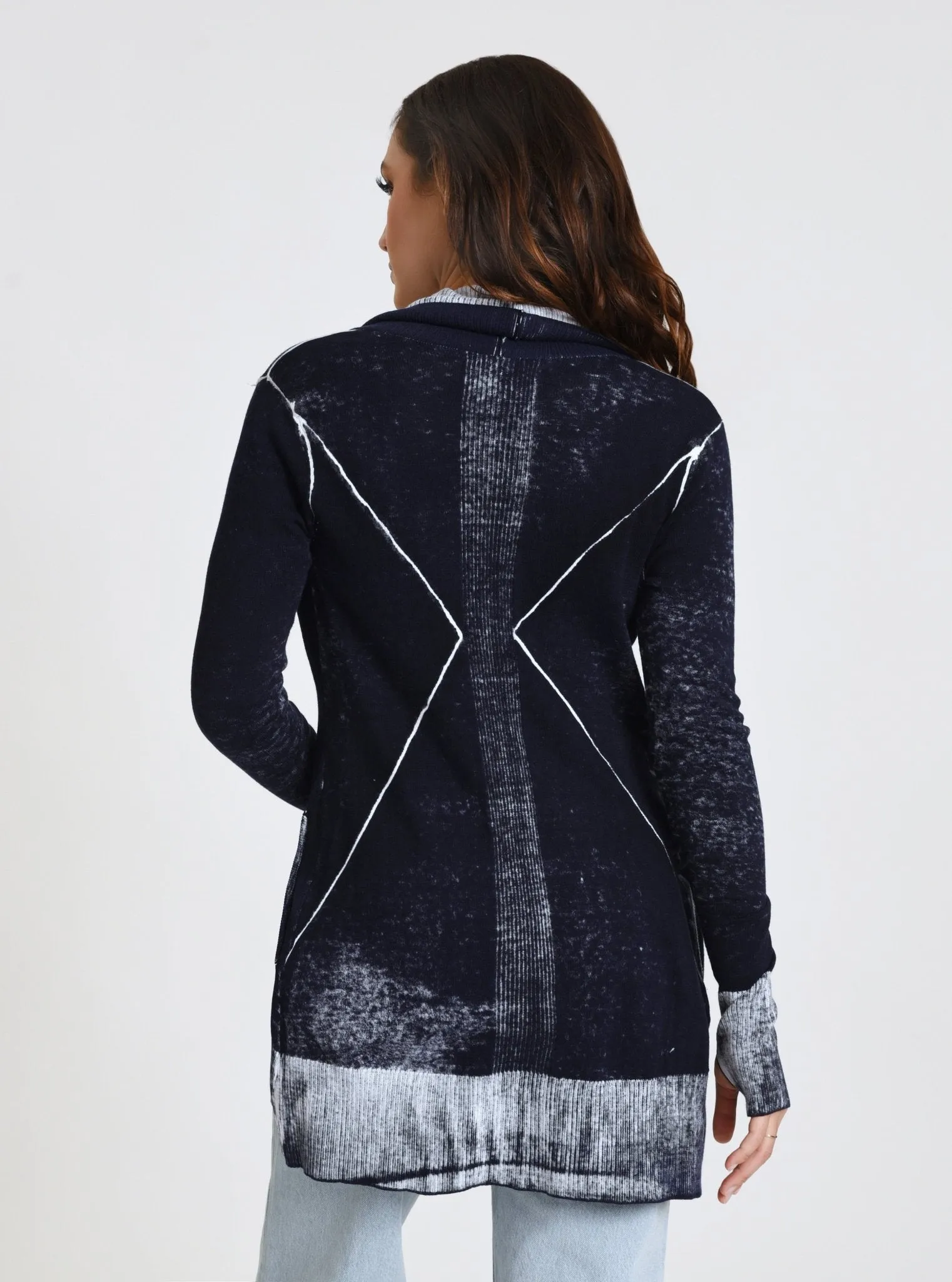Huntress Drape Front Cardigan - FINAL SALE sold by blanc noir