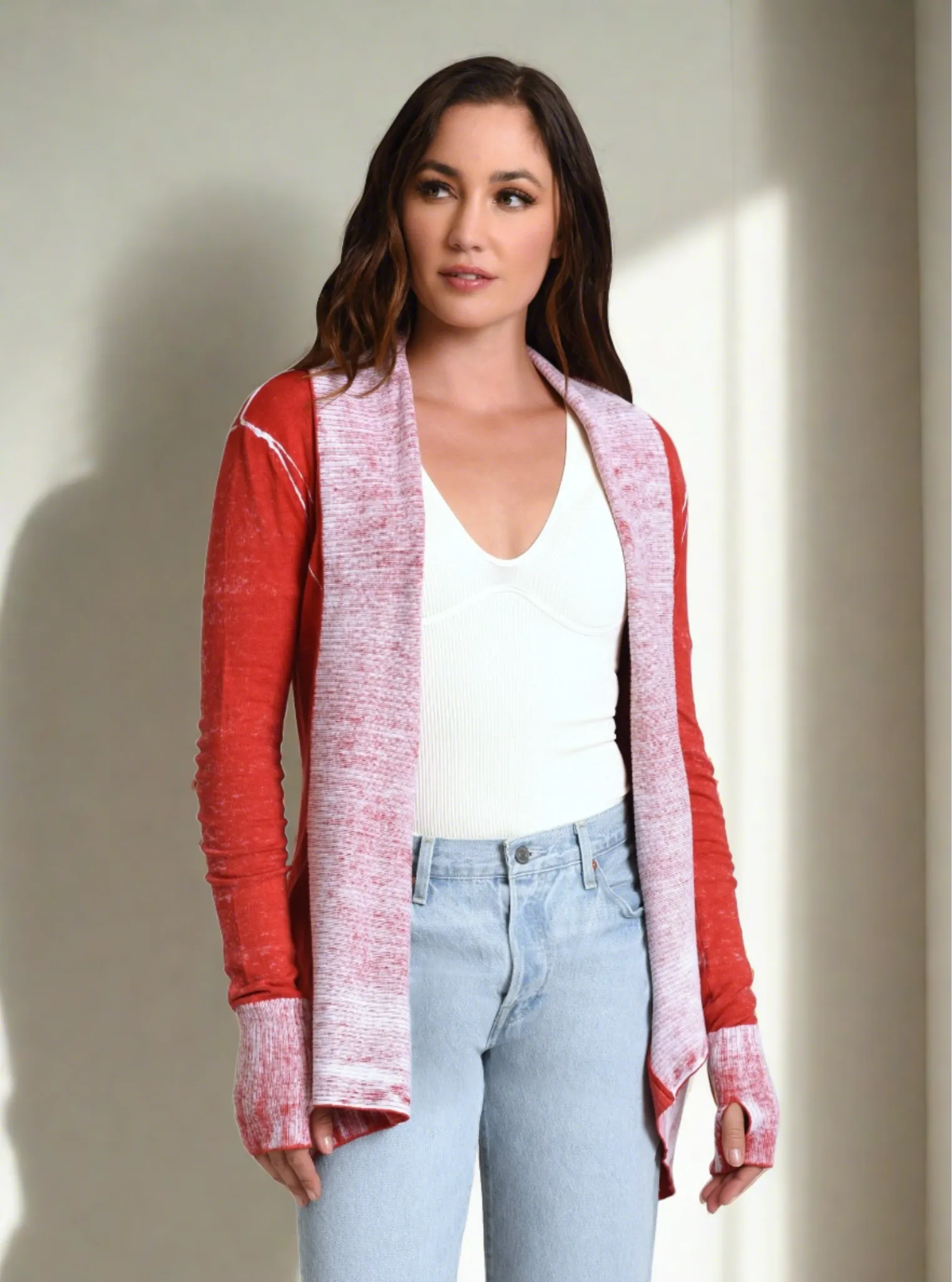 Huntress Drape Front Cardigan - FINAL SALE sold by blanc noir product image thumbnail 5