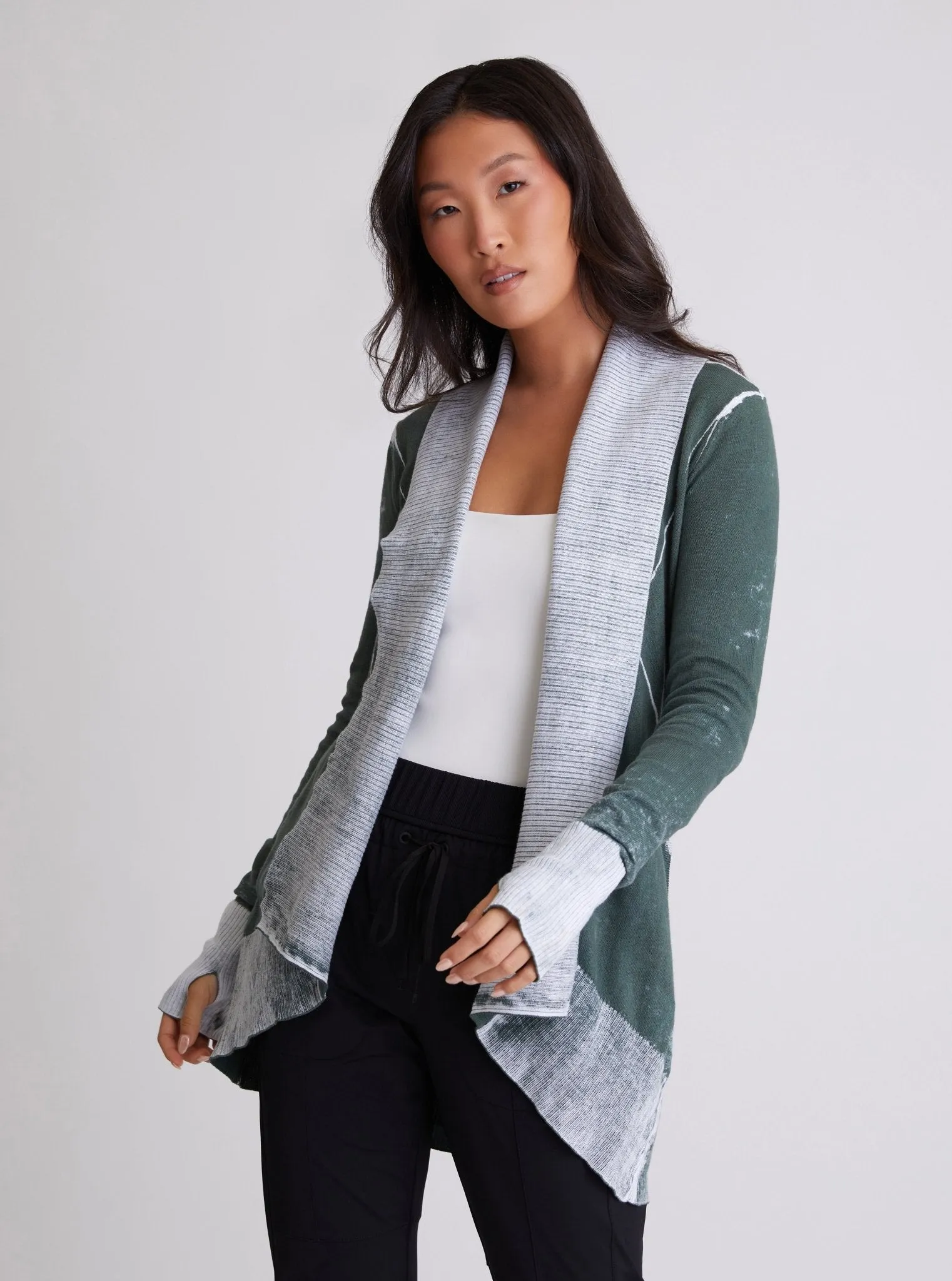 Huntress Drape Front Cardigan - FINAL SALE sold by blanc noir