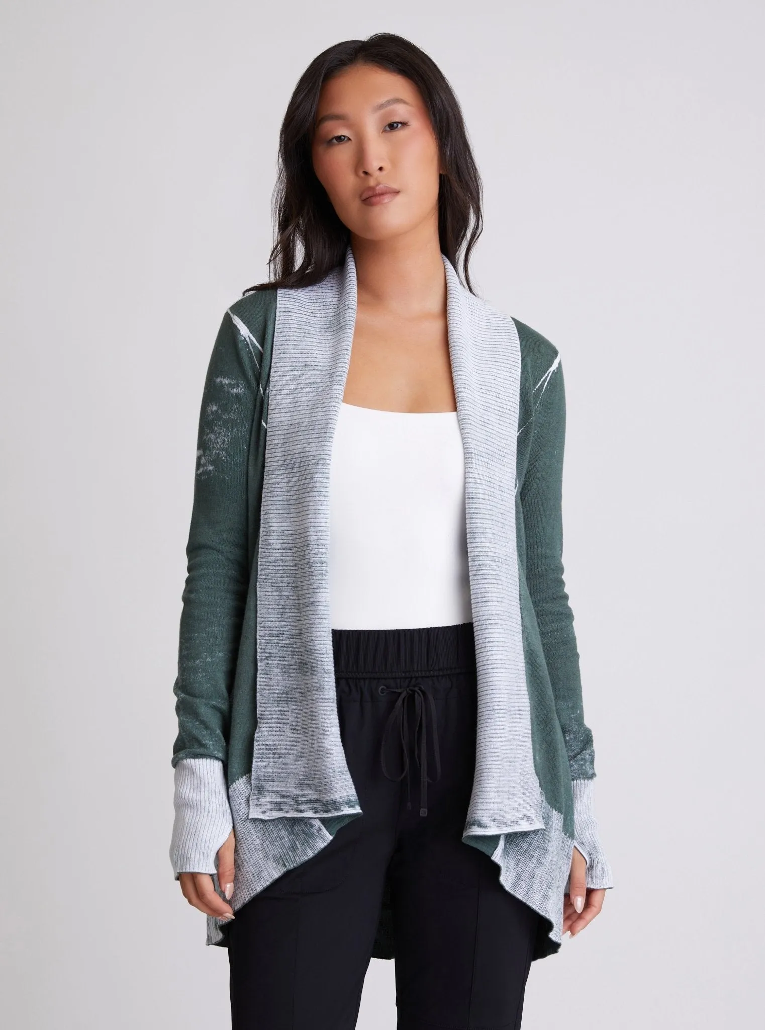 Huntress Drape Front Cardigan - FINAL SALE sold by blanc noir product image thumbnail 4