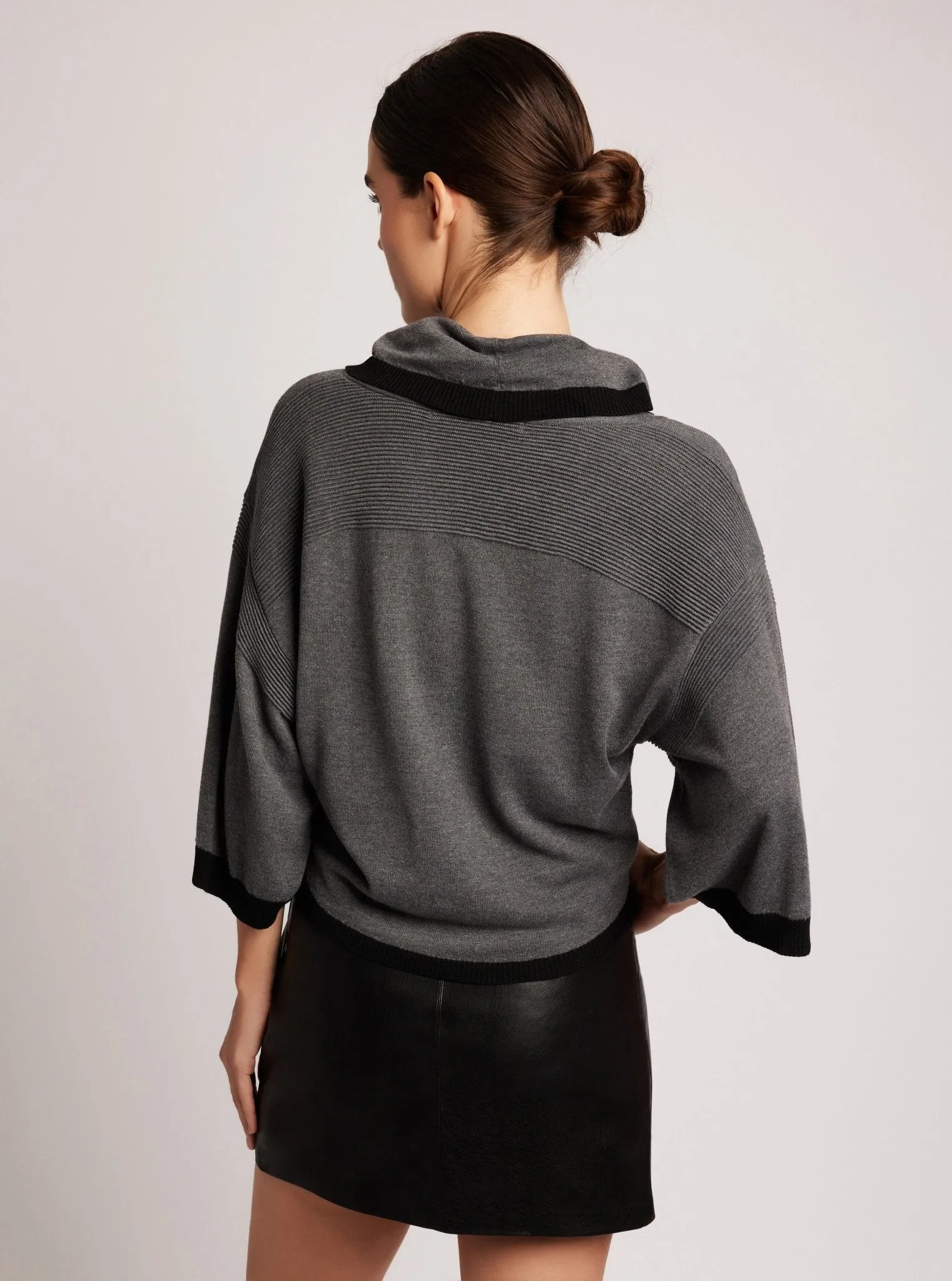 Portola Heathered Cowl Neck Sweater sold by blanc noir product image thumbnail 4