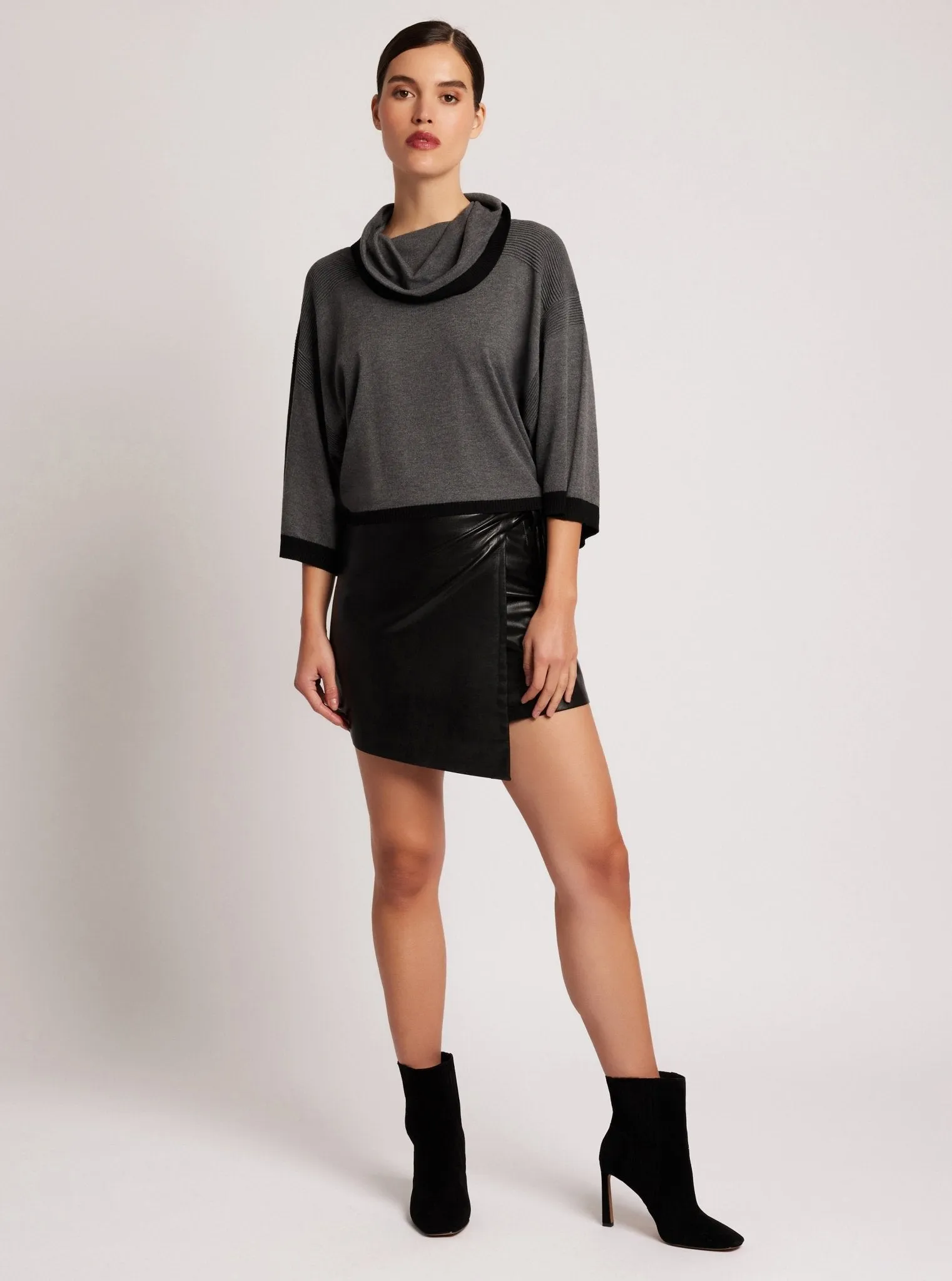 Portola Heathered Cowl Neck Sweater sold by blanc noir product image thumbnail 3