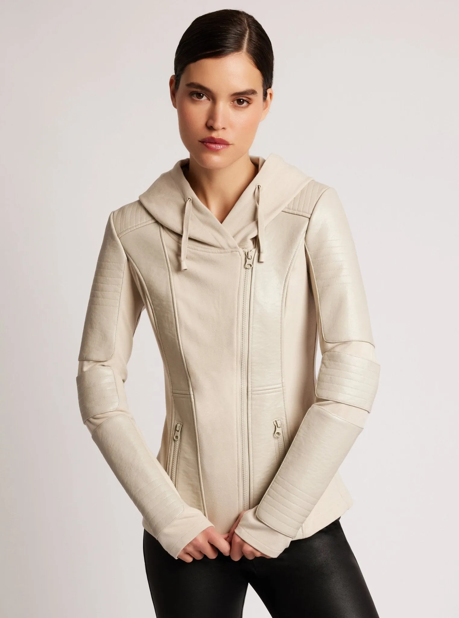 Asym Hooded Moto sold by blanc noir product image thumbnail 4