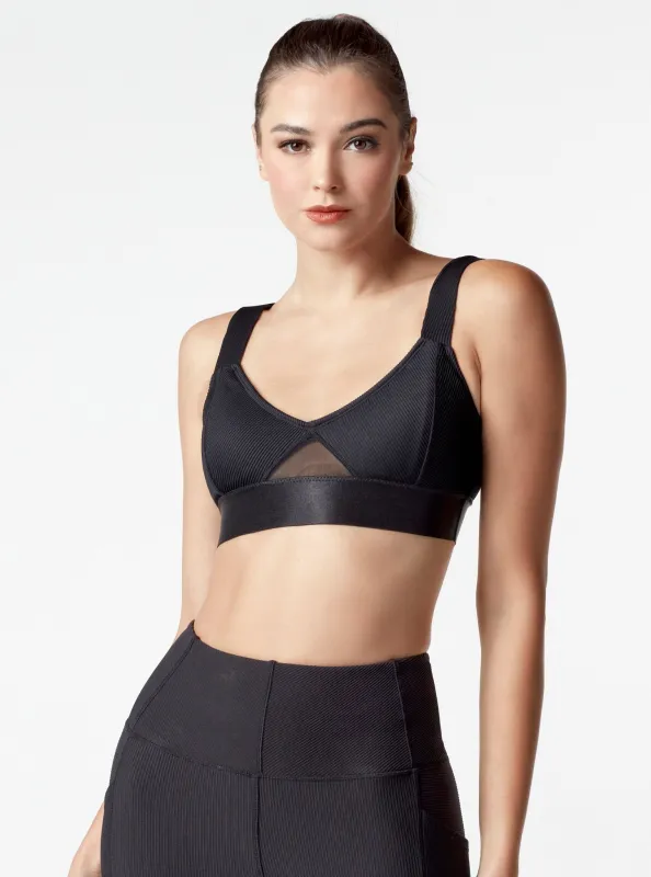 Directional Rib Crop Bra Top - FINAL SALE sold by blanc noir