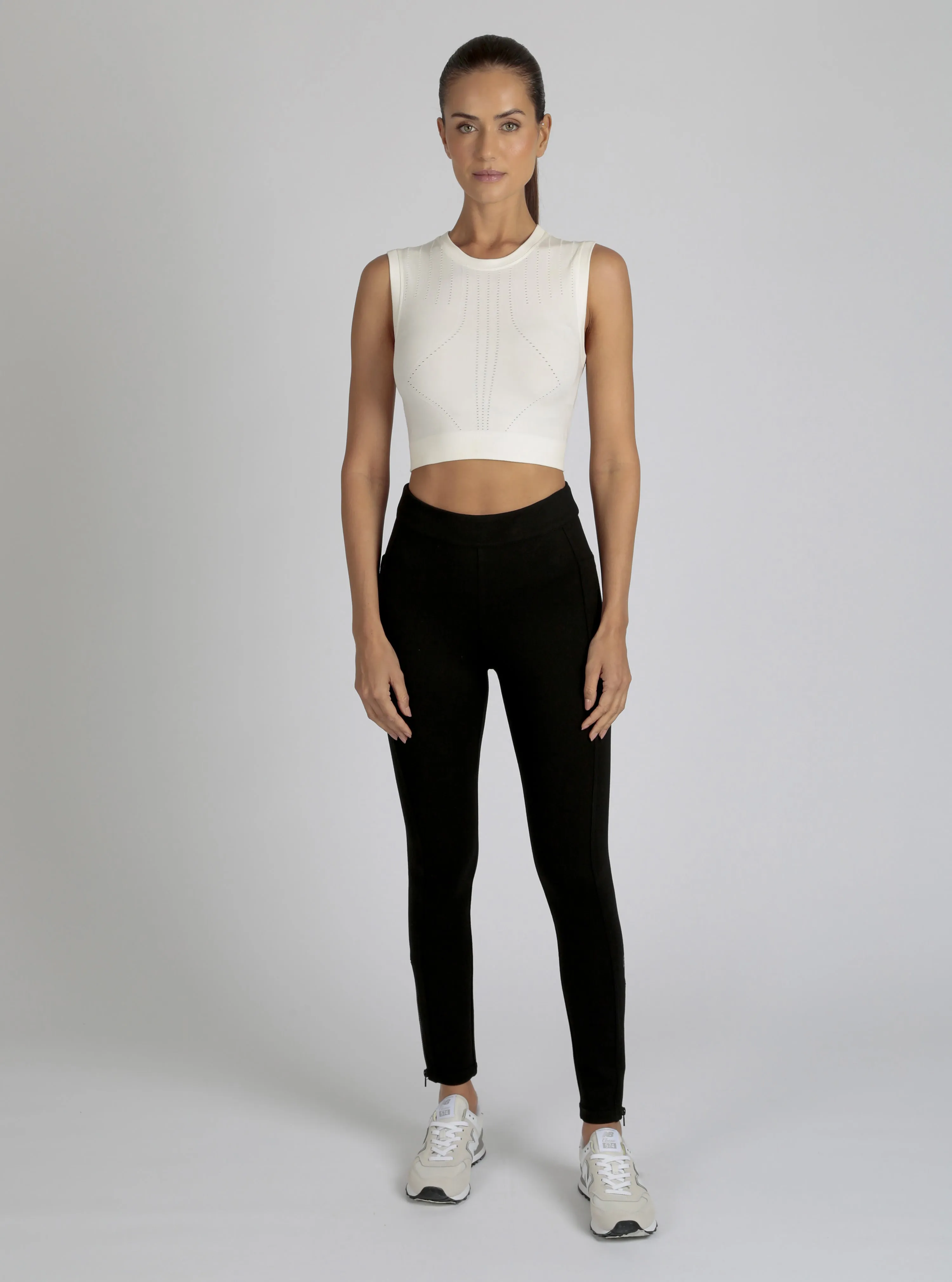 Infinity Compression Crop Top - White sold by blanc noir product image thumbnail 5