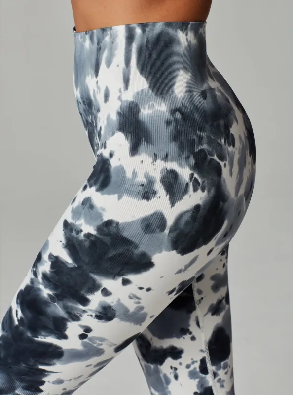 Infinity Hi Rise Compression Workout Legging Grey Tie Dye - SPECIAL OFFER sold by blanc noir