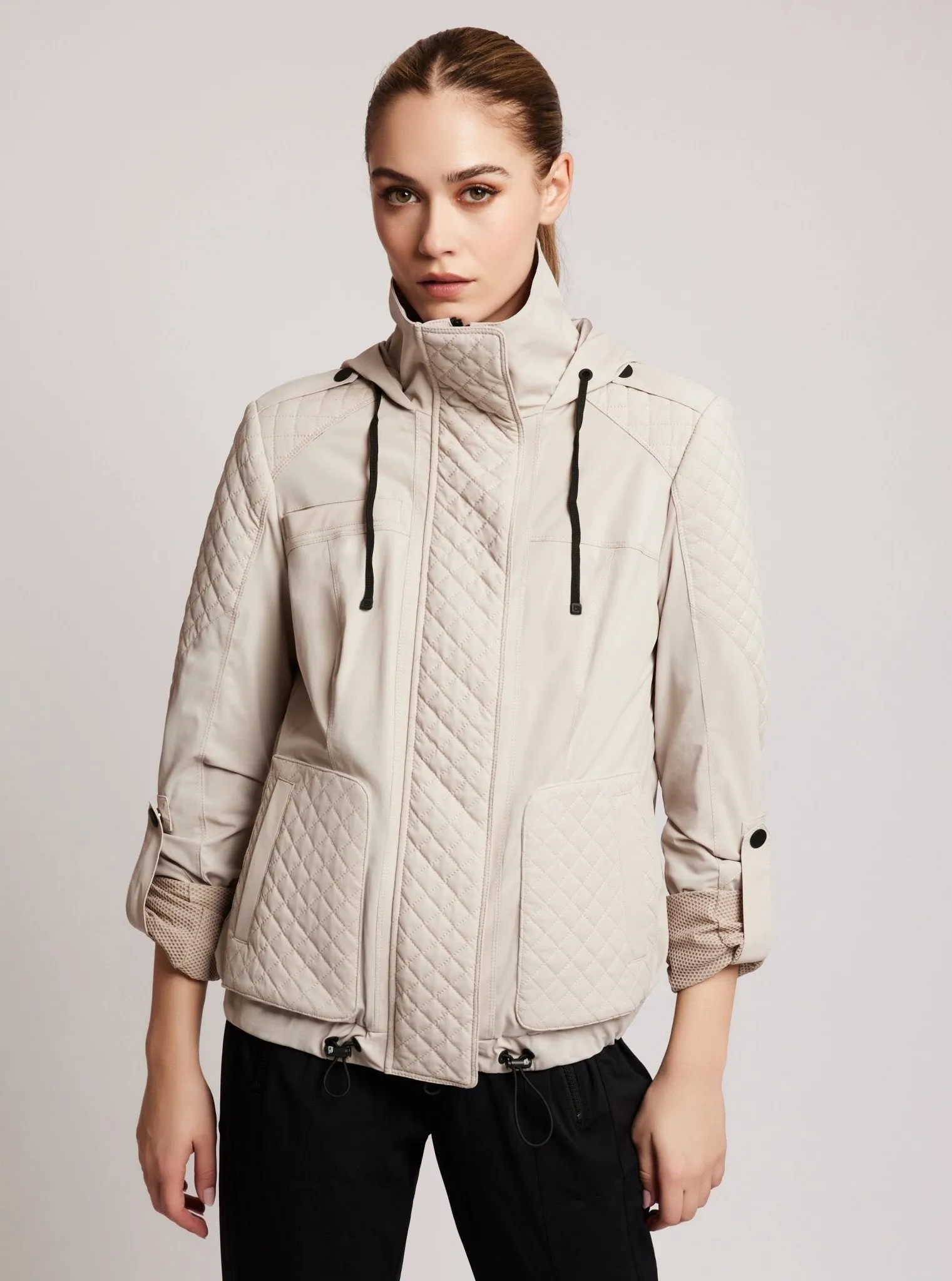 Mastermind Quilted Bomber- Clay - FINAL SALE sold by blanc noir product image thumbnail 4