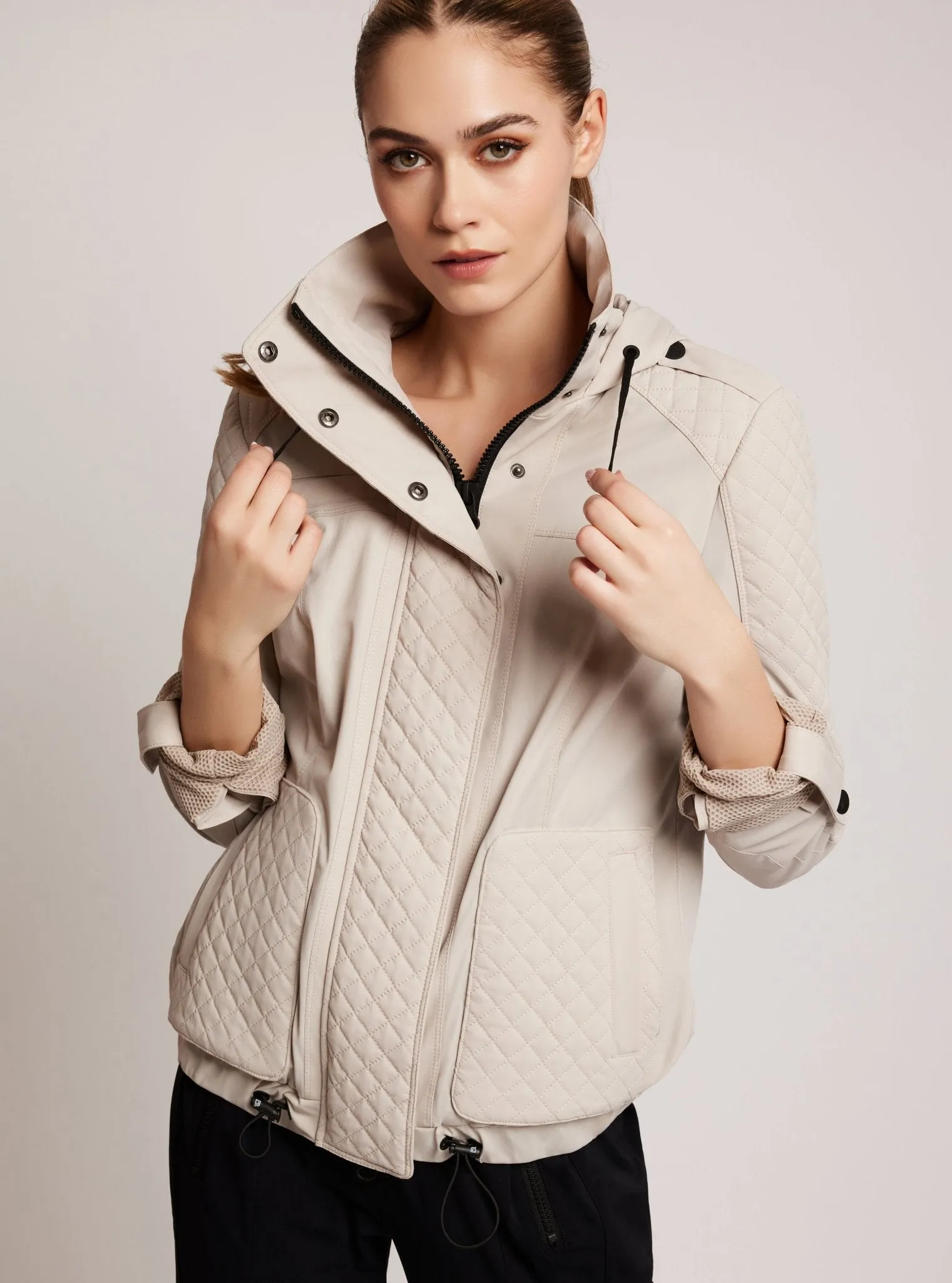 Mastermind Quilted Bomber- Clay - FINAL SALE sold by blanc noir product image thumbnail 3