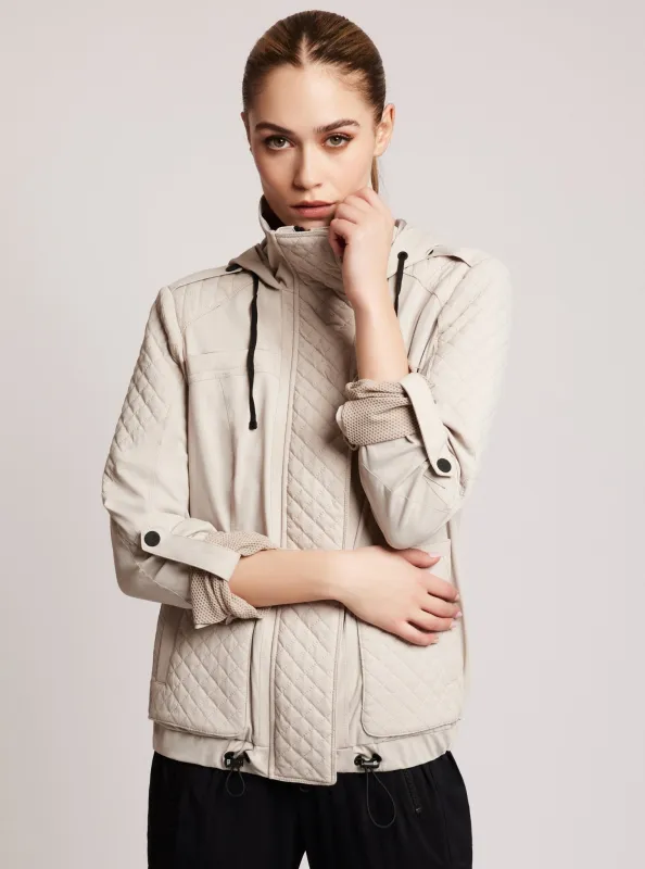 Mastermind Quilted Bomber- Clay - FINAL SALE made by blanc noir