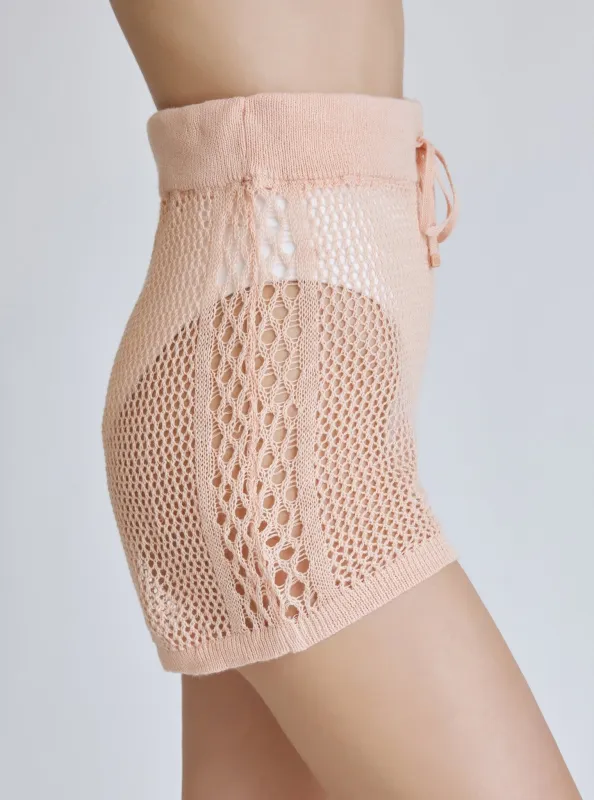 Margot Crochet Short - Almost Apricot - FINAL SALE sold by blanc noir