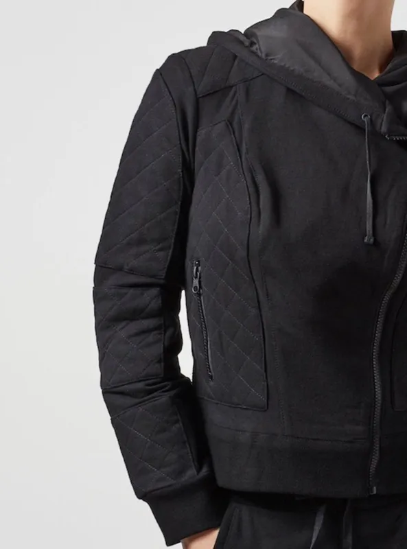 French Terry Mesh Moto - Black - FINAL SALE made by blanc noir