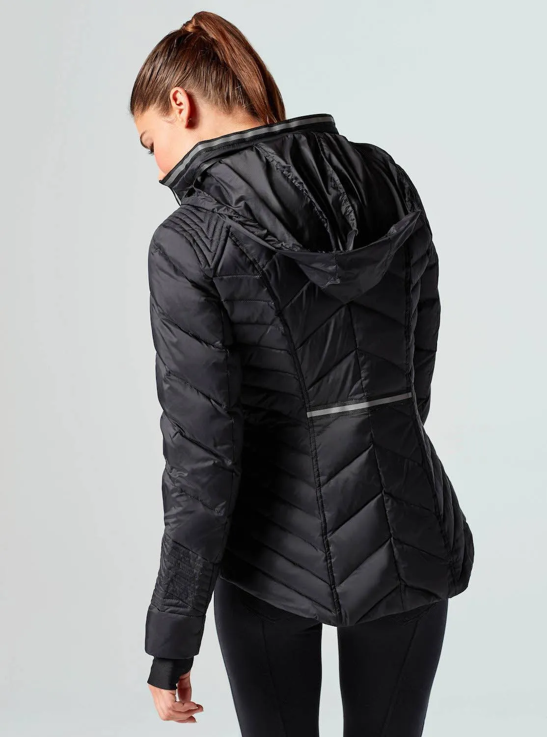 Down Filled Puffer with Reflective Jacket - Black - FINAL SALE sold by blanc noir product image thumbnail 2