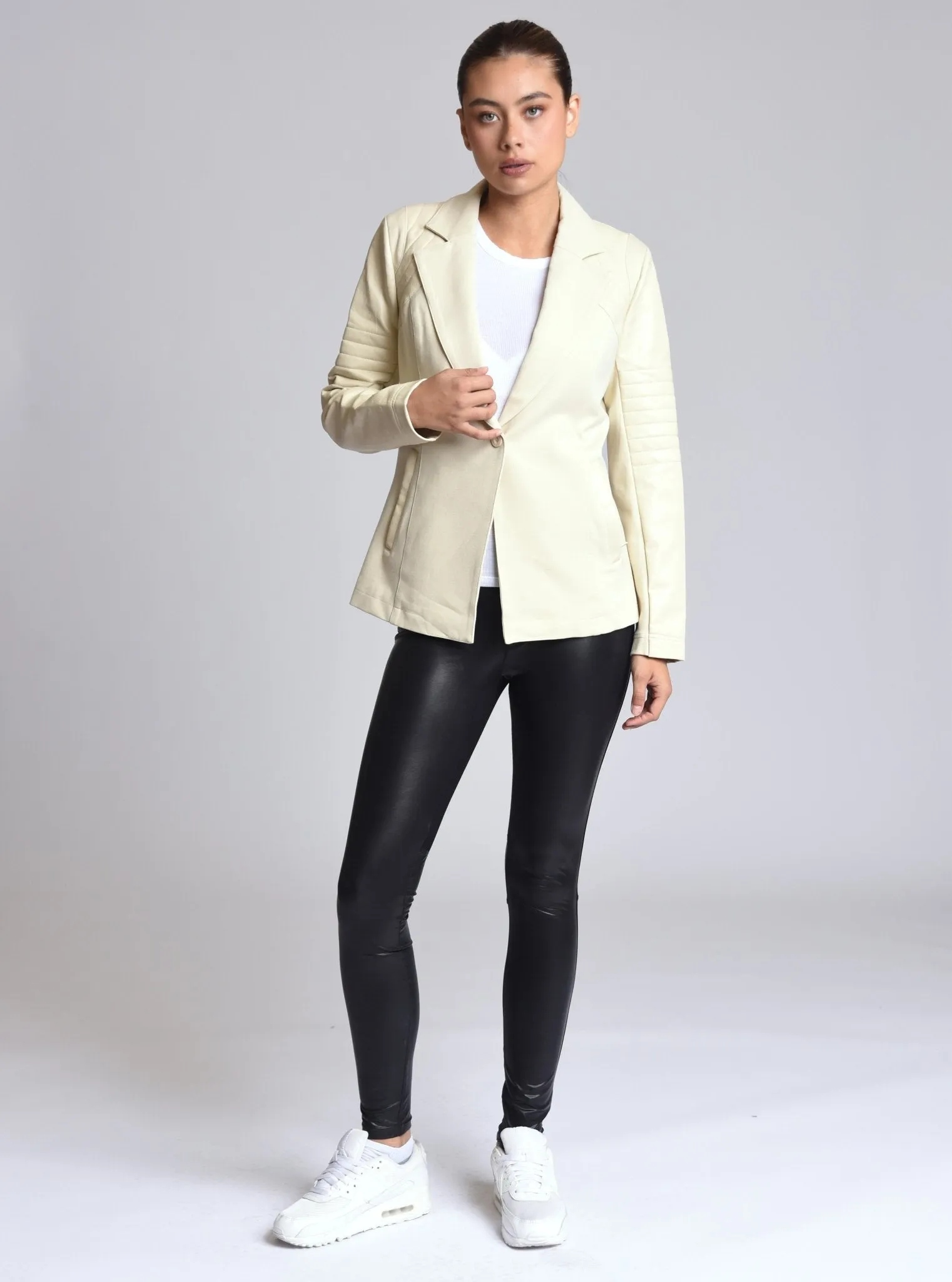 $49 Limitless Blazer - Chalk - FINAL SALE sold by blanc noir product image thumbnail 5