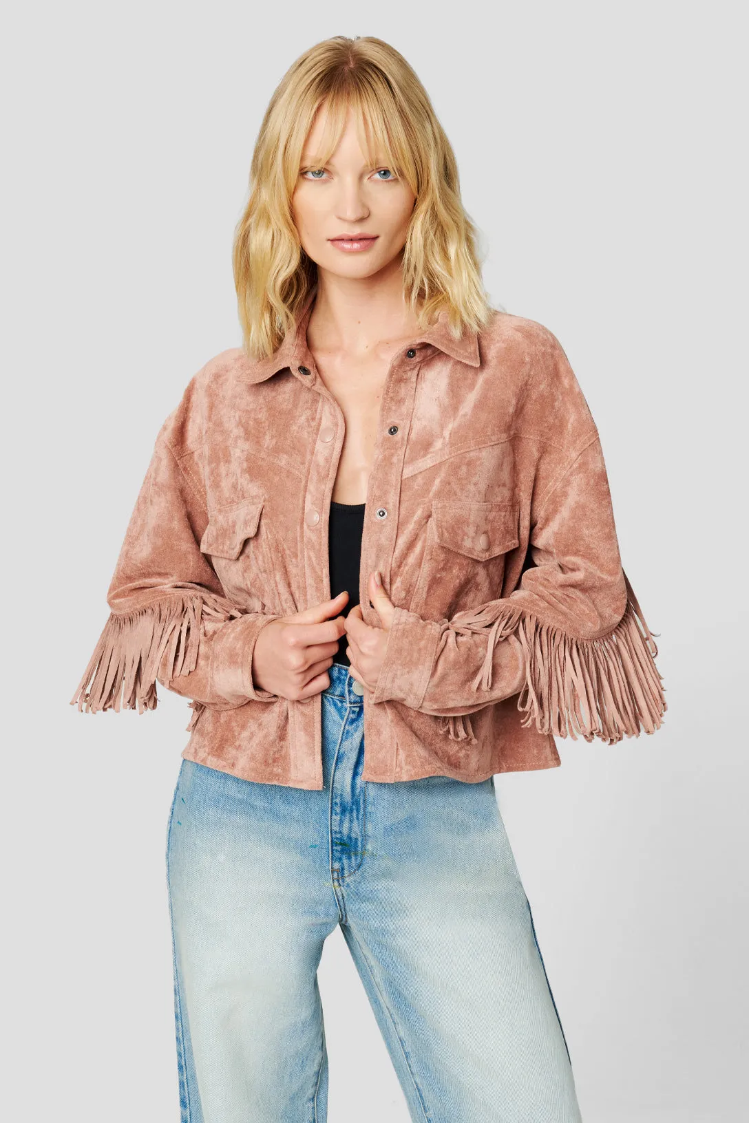 Dusty Rose Shacket sold by BlankNYC product image thumbnail 2