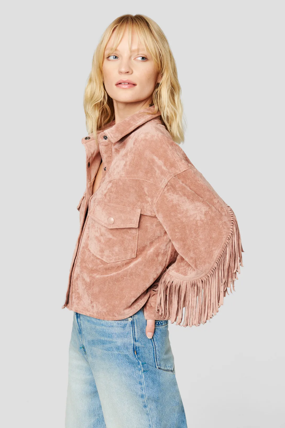 Dusty Rose Shacket sold by BlankNYC product image thumbnail 3