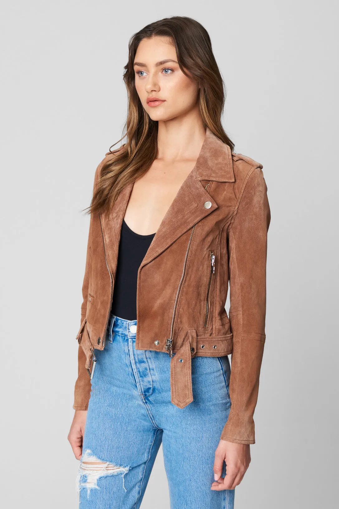 Coffee Bean Moto Jacket sold by BlankNYC product image thumbnail 3