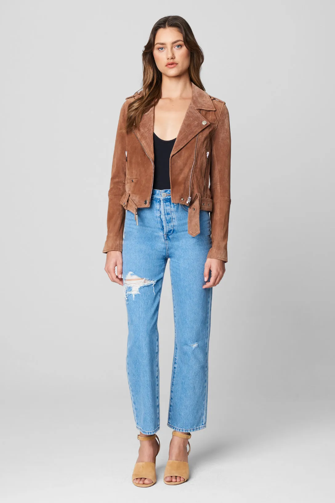 Coffee Bean Moto Jacket sold by BlankNYC