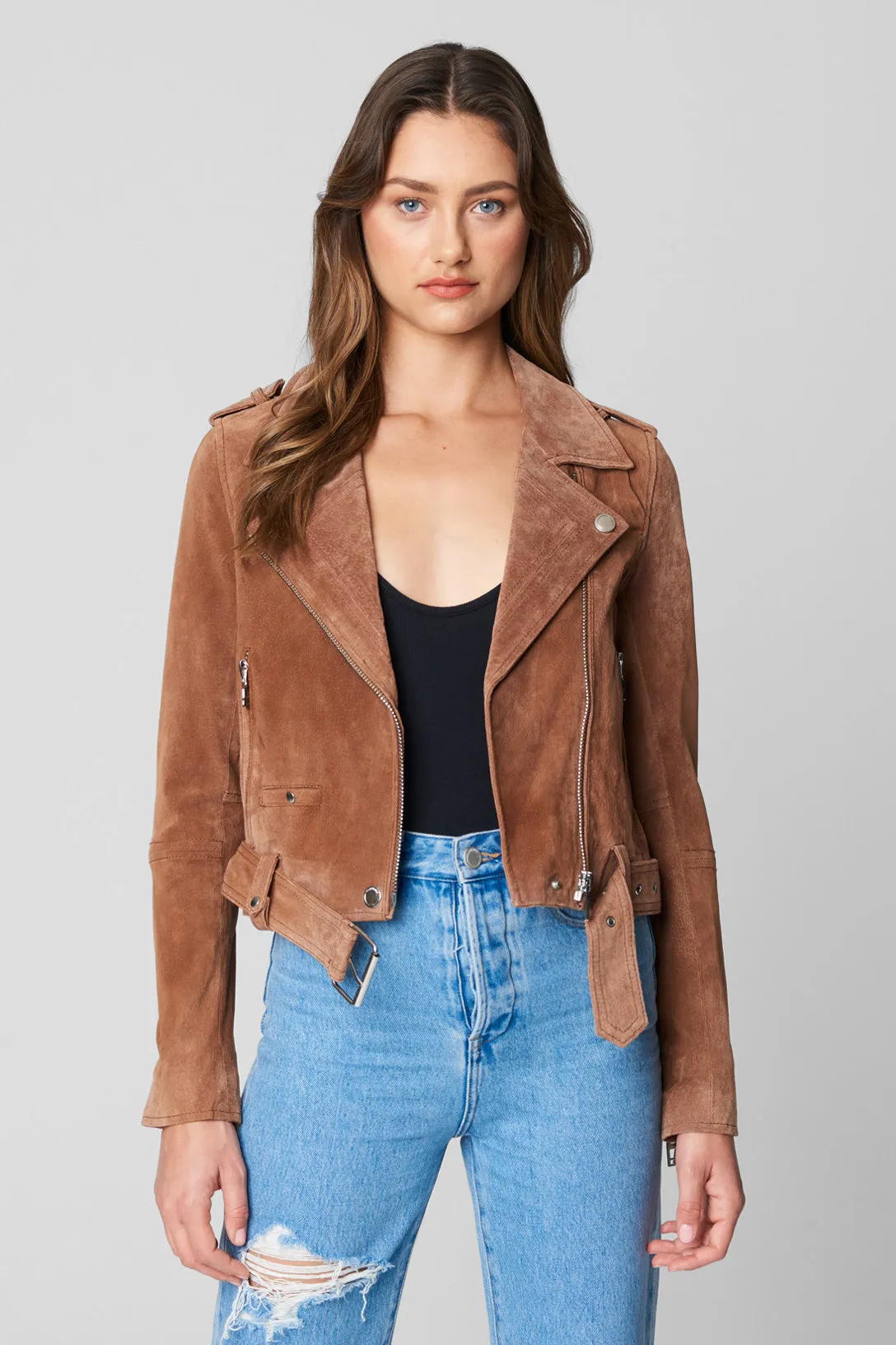Coffee Bean Moto Jacket sold by BlankNYC product image thumbnail 2