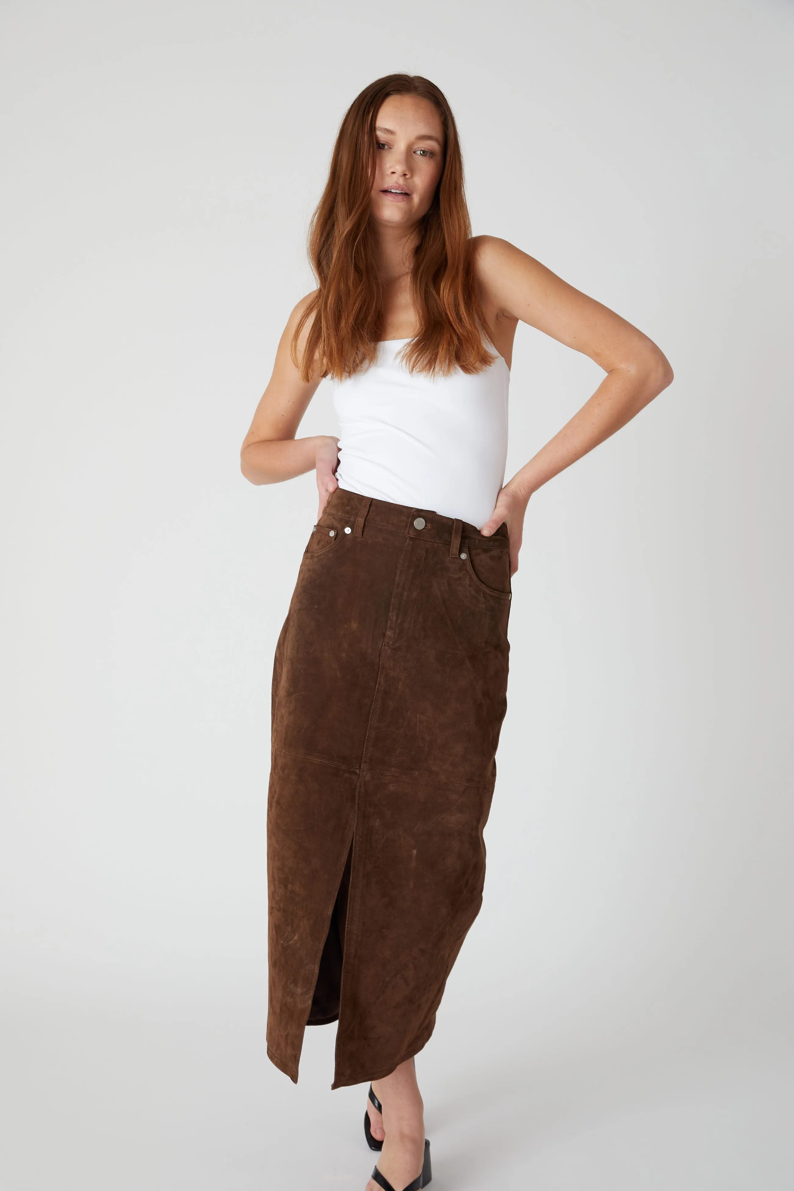 Black Coffee Skirt sold by BlankNYC product image thumbnail 4