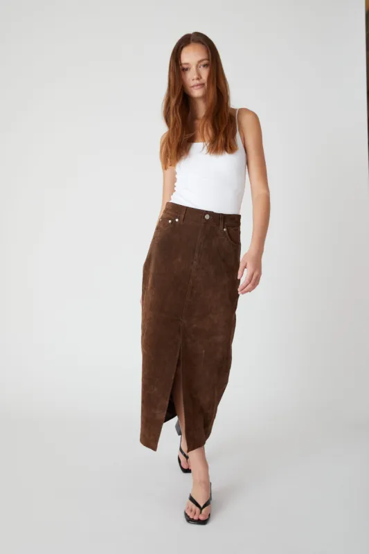 Black Coffee Skirt sold by BlankNYC