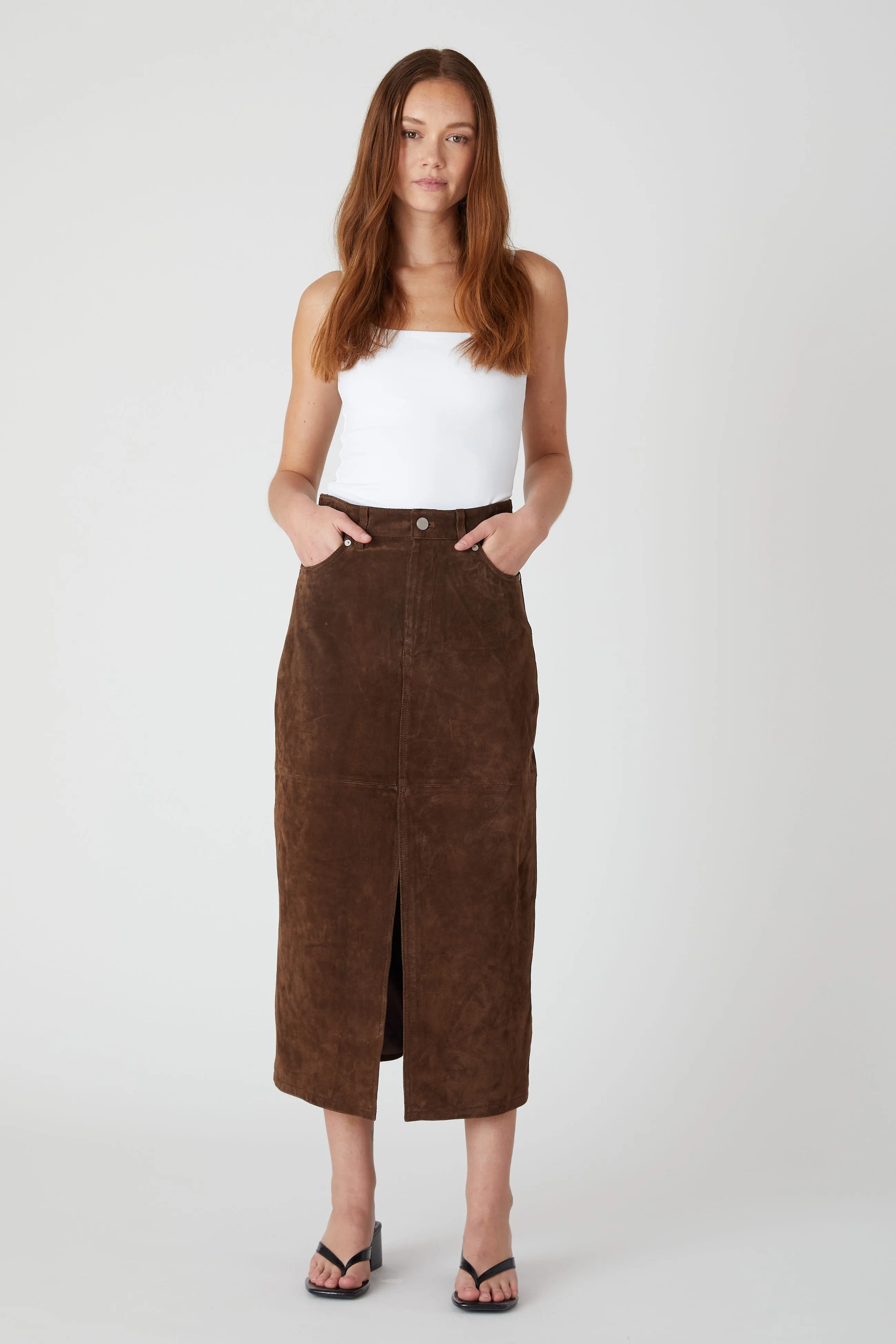Black Coffee Skirt sold by BlankNYC product image thumbnail 3