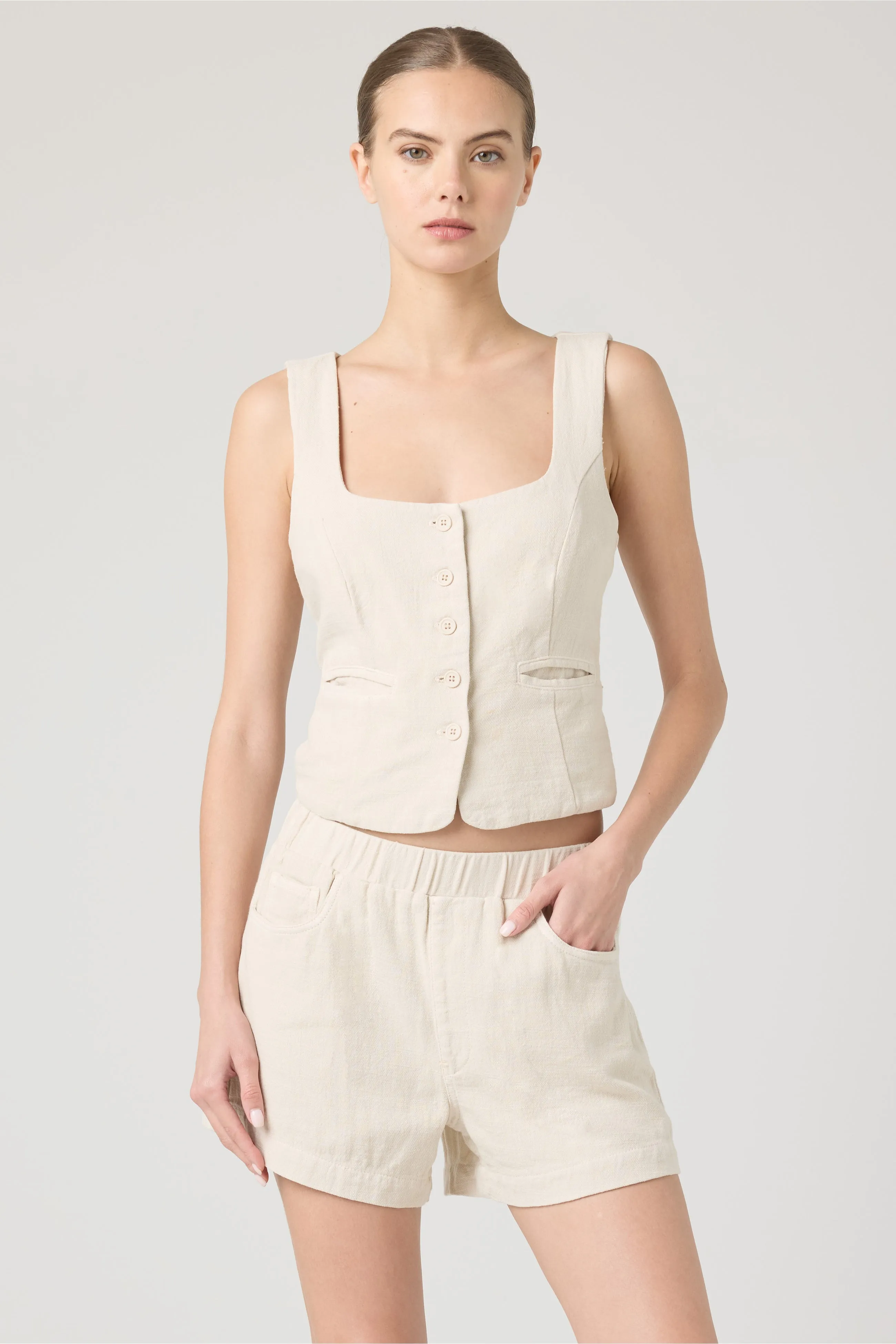 Oyster Bar Vest sold by BlankNYC product image thumbnail 4
