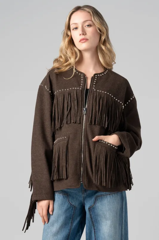 FRINGE BENEFITS JACKET sold by BlankNYC