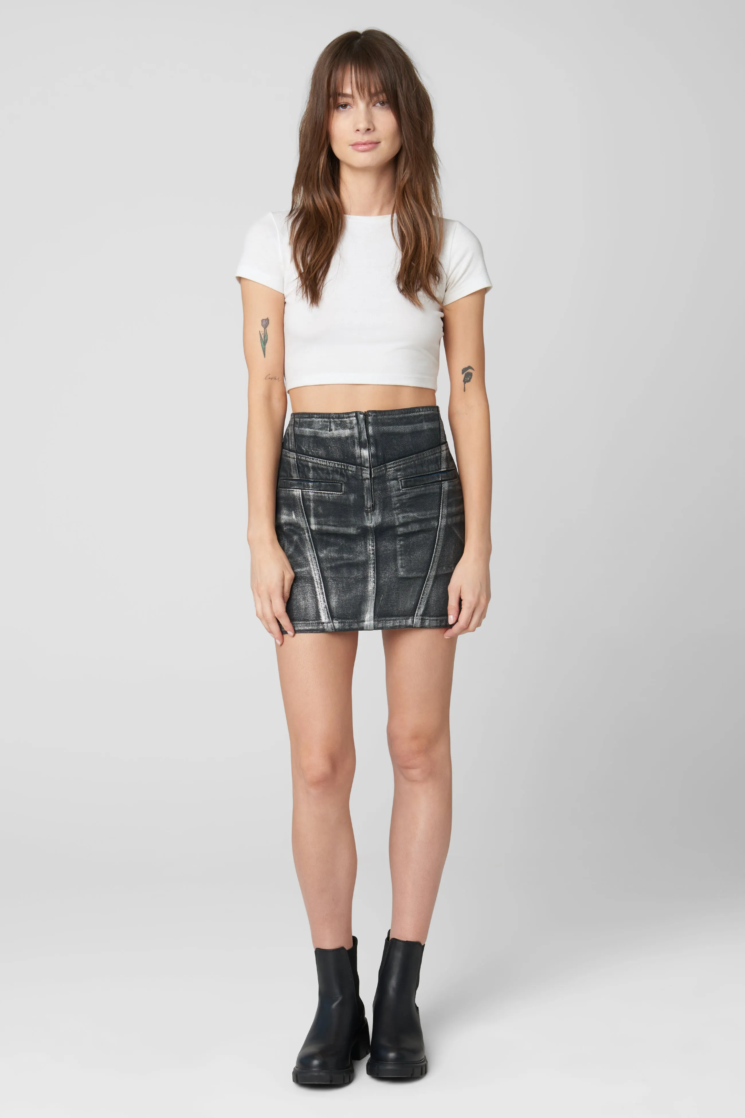 Metallic Heart Skirt sold by BlankNYC product image thumbnail 2