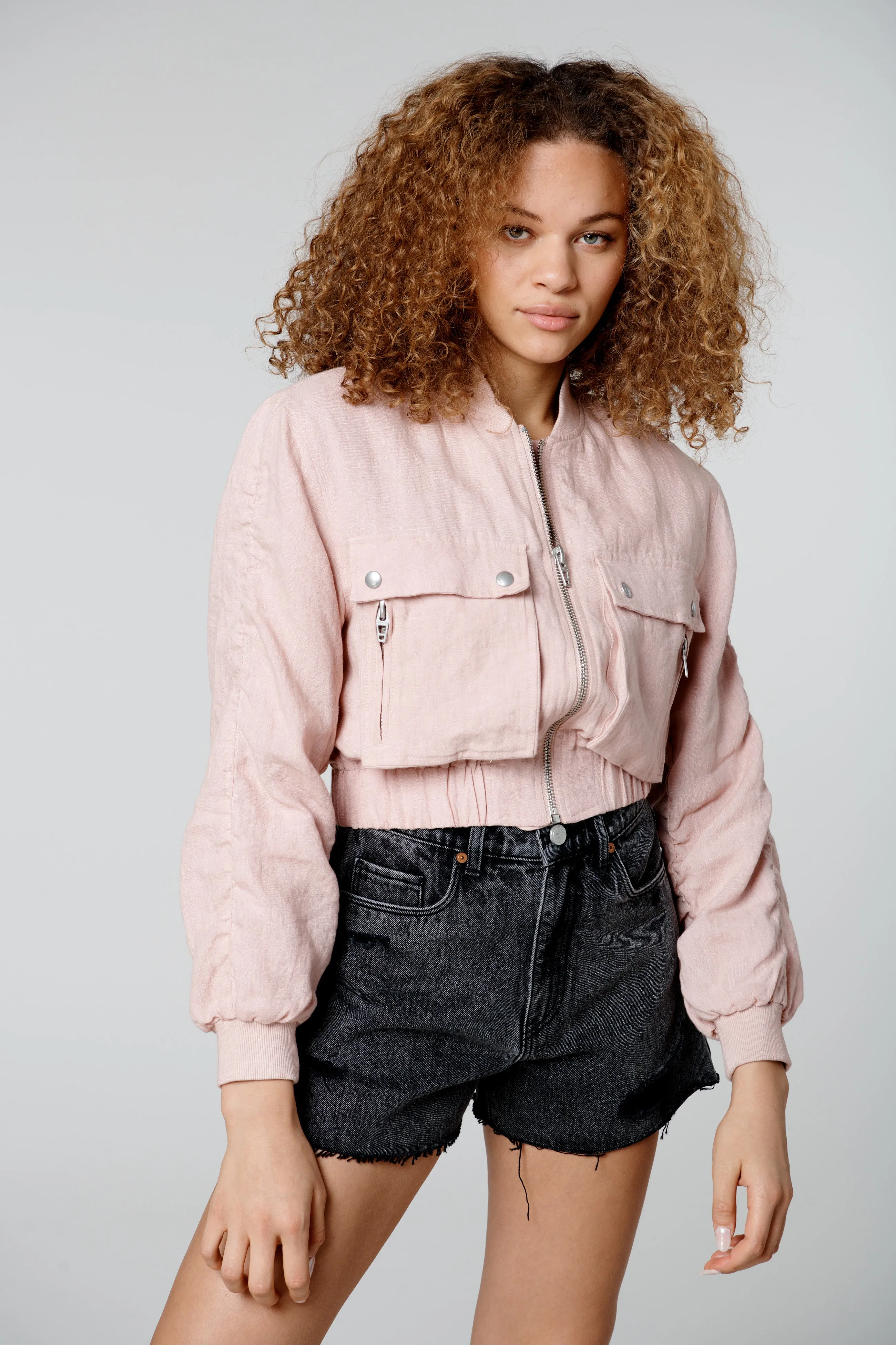 Rosy Cheeks Bomber sold by BlankNYC product image thumbnail 4