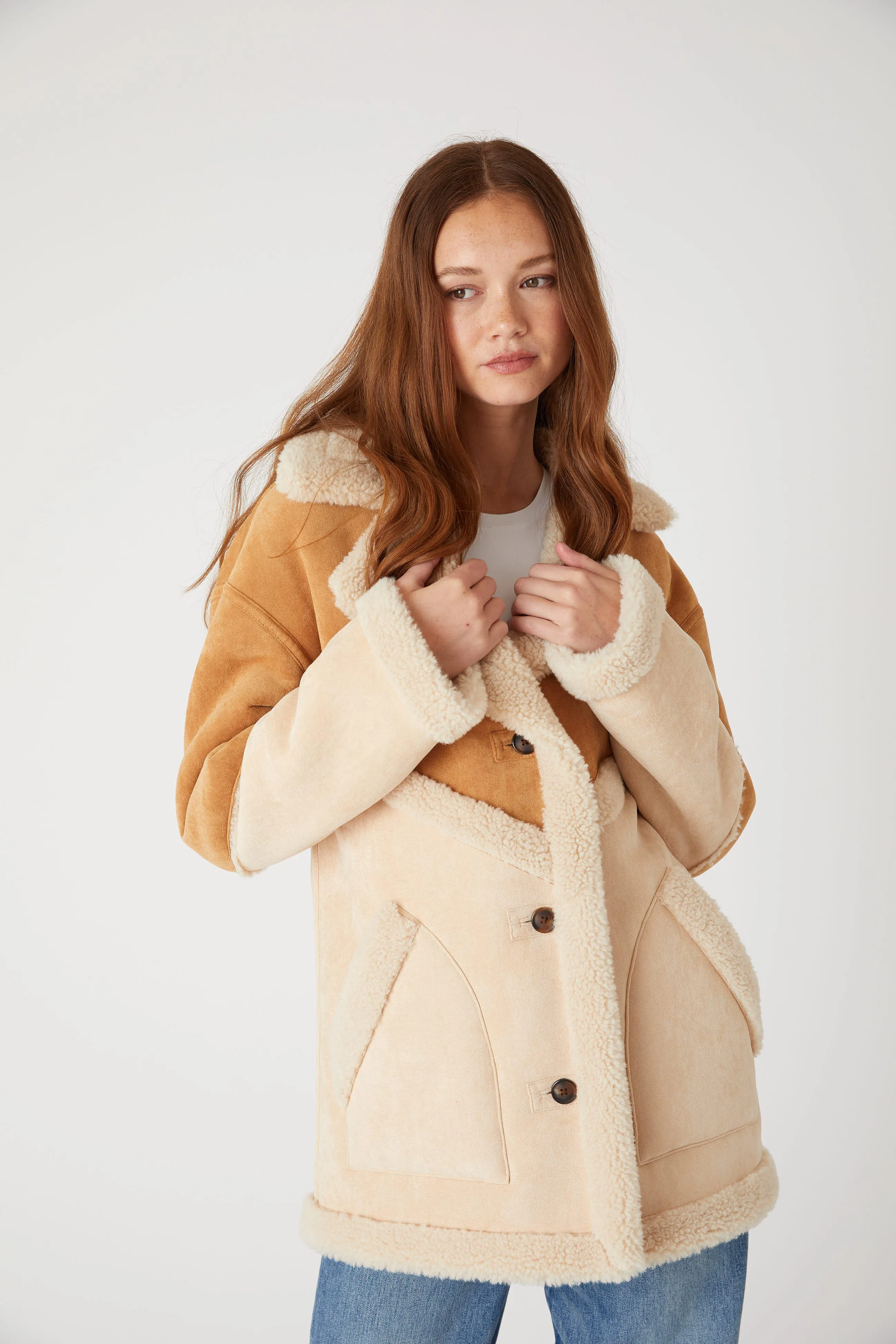 Toffee Crunch Coat sold by BlankNYC product image thumbnail 3