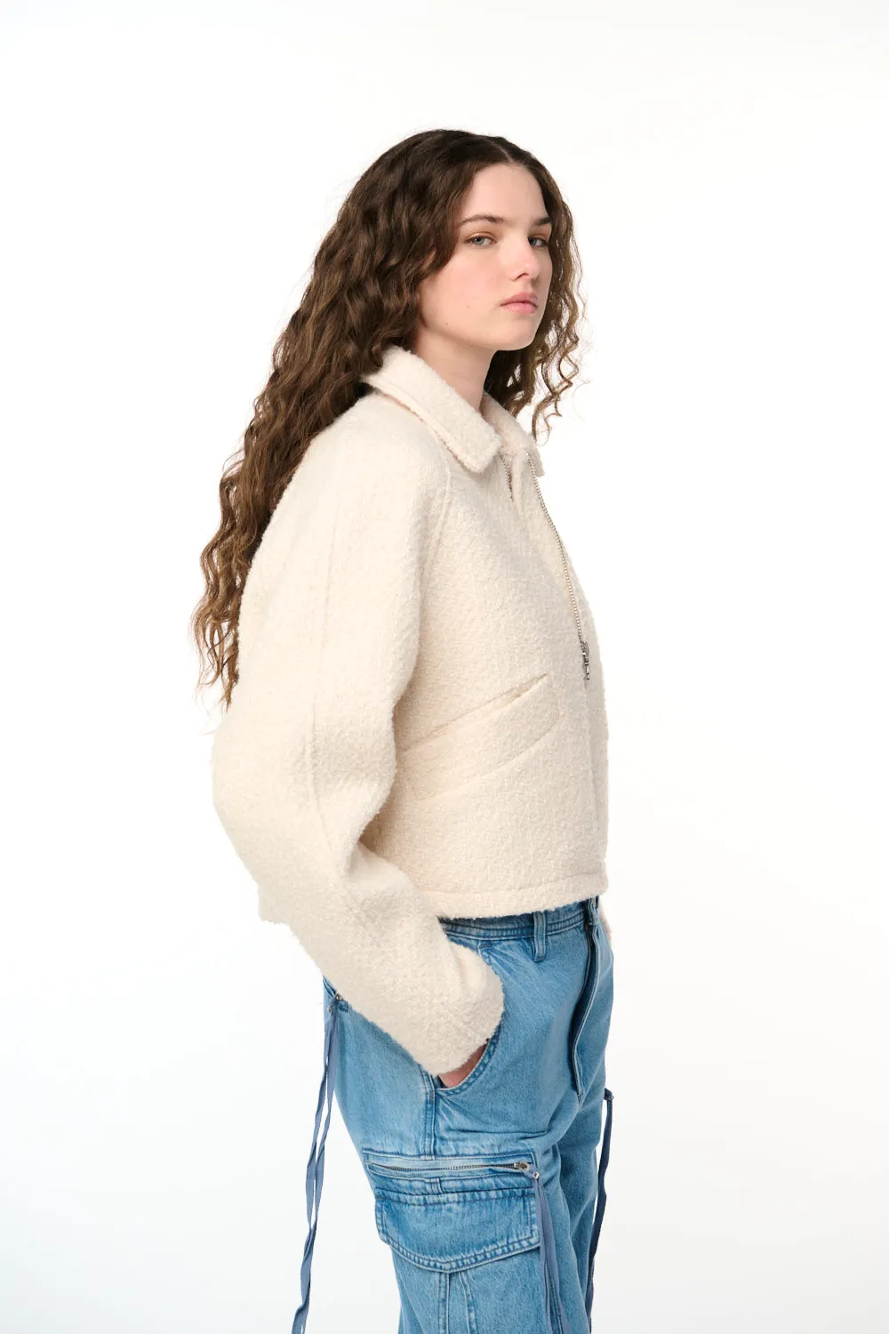 White Chocolate Jacket sold by BlankNYC product image thumbnail 5