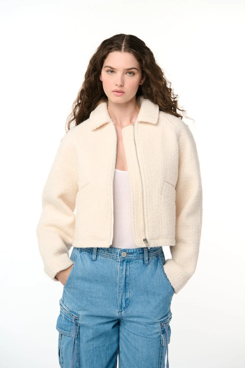 White Chocolate Jacket sold by BlankNYC product image thumbnail 4