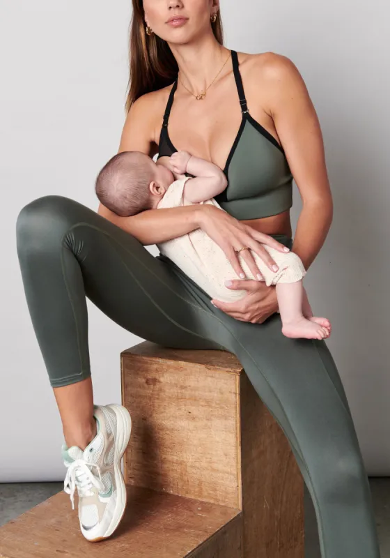 Hipster Compression Pocket Leggings & Adjustable Racerback Nursing Bra Bundle sold by BLANQI