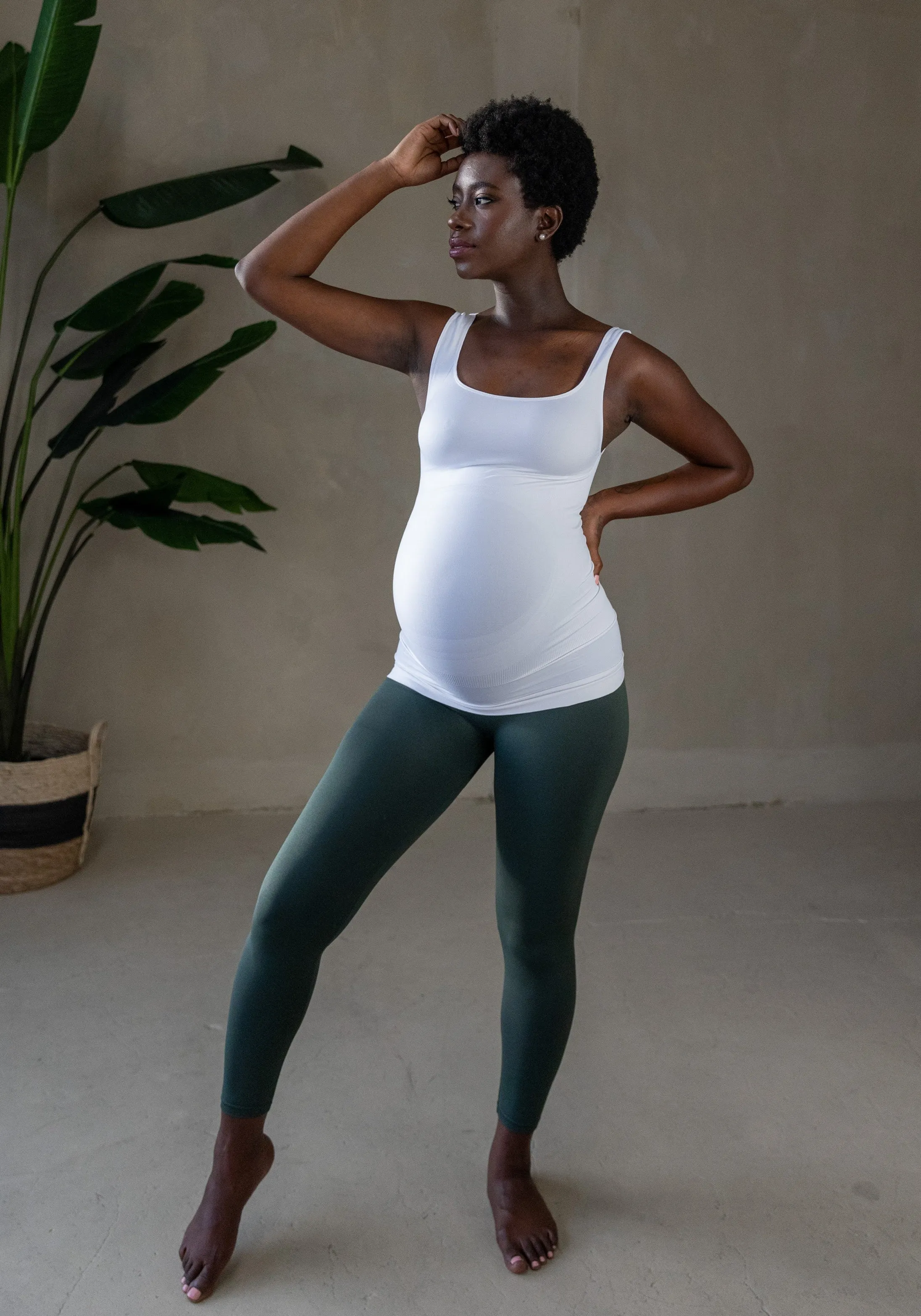 Maternity Belly Support Legging and Belly Support Tank Bundle sold by BLANQI