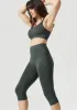 Hipster Support Capri Leggings & Ribbed Bralette sold by BLANQI