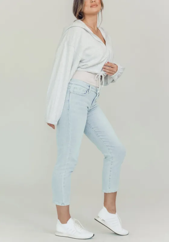 BLANQI® Denim Postpartum Support Straight Crop Jeans sold by BLANQI