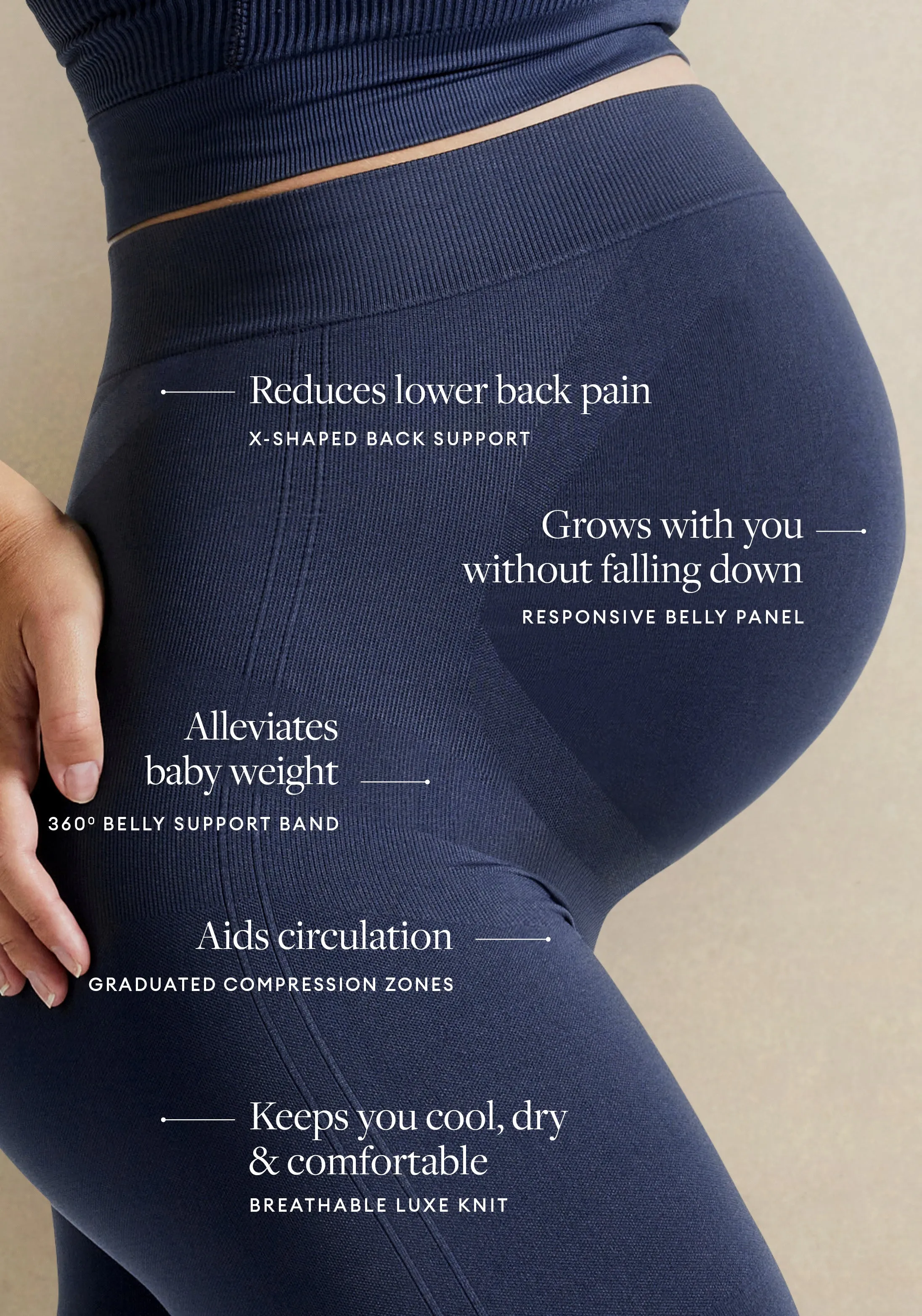 BLANQI® Everyday™ Maternity Belly Support Leggings sold by BLANQI product image thumbnail 2