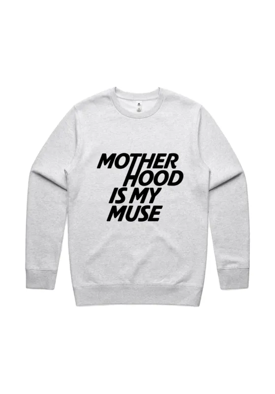 The Motherhood Is My Muse Crewneck sold by BLANQI